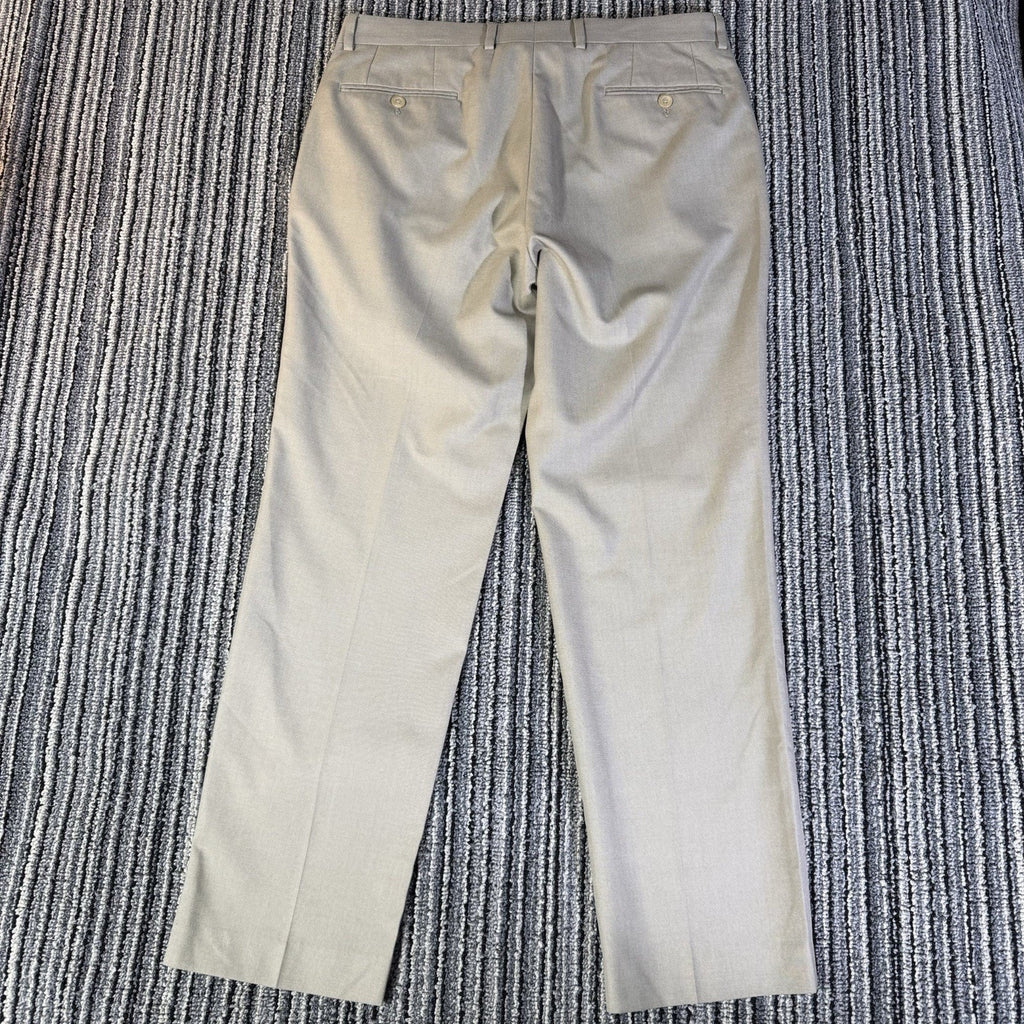 Lauren Ralph Lauren Mens 33x30 Beige Dress Pants Flat Front Straight Paisley