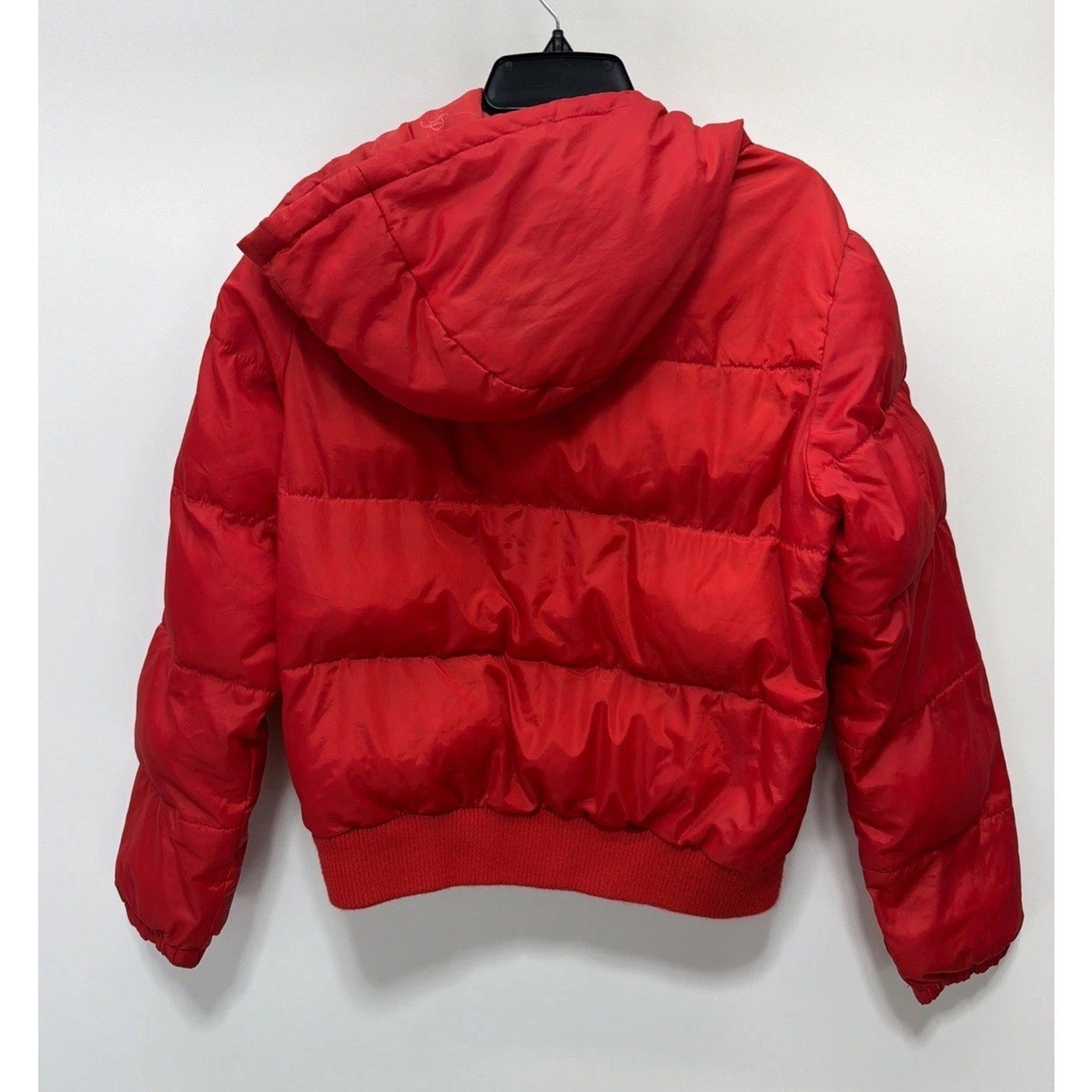 Southpole Y2K Puffer Jacket Coat Parka Red Womens Zipper Hooded Warmth XL