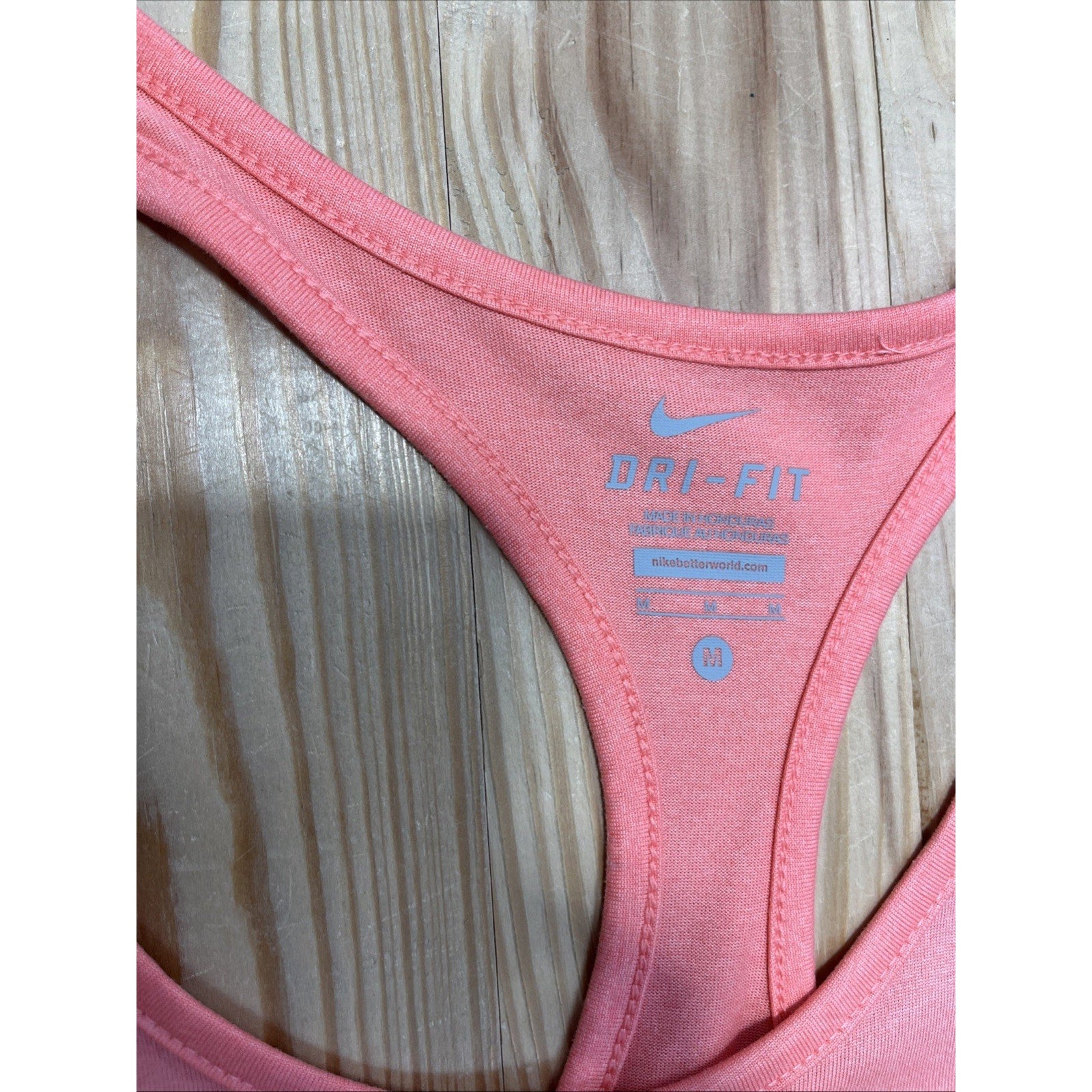 Nike Dri Fit Womens Tank Top Shirt M Pink Racerback Loose Lightweight Active