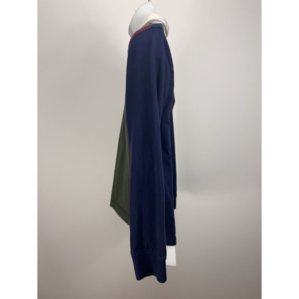 Polo Ralph Lauren Polo Boys XXL 18 Multicolor Blue Colorblock Long Sleeve Pony