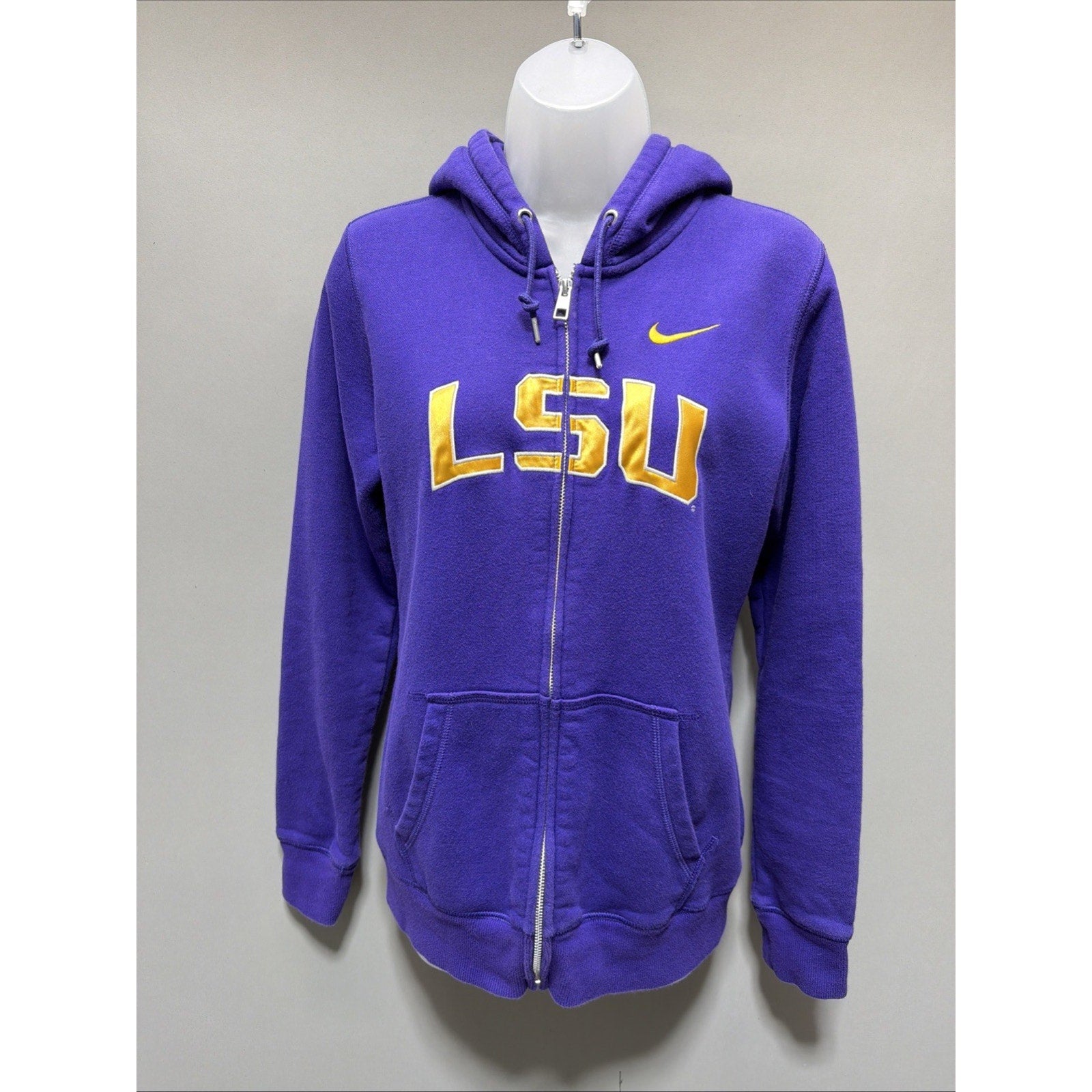 Nike LSU Hoodie Womens L Purple Gold Nike NCAA Full Zip Fleece Sweatshirt