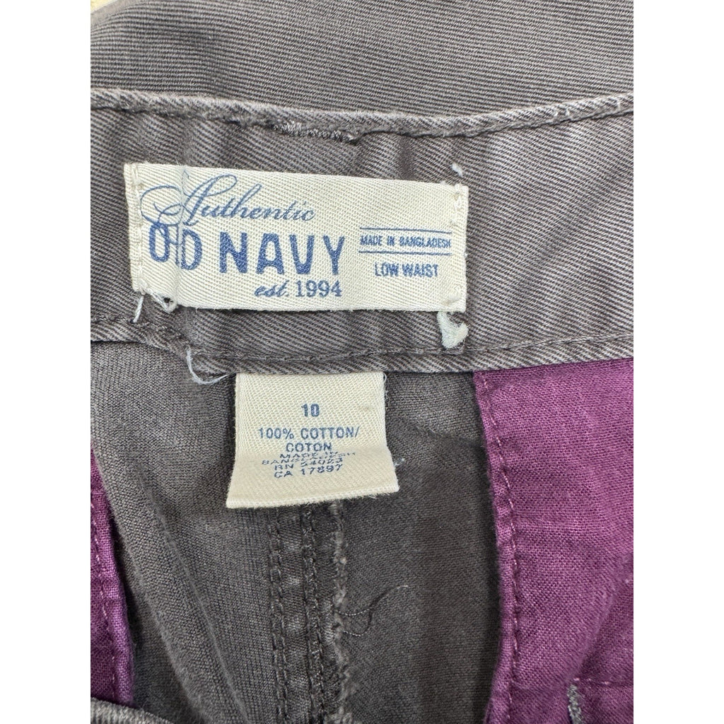 OLD NAVY LOW RISE Brown Canvas Capri Women’s SIZE 10