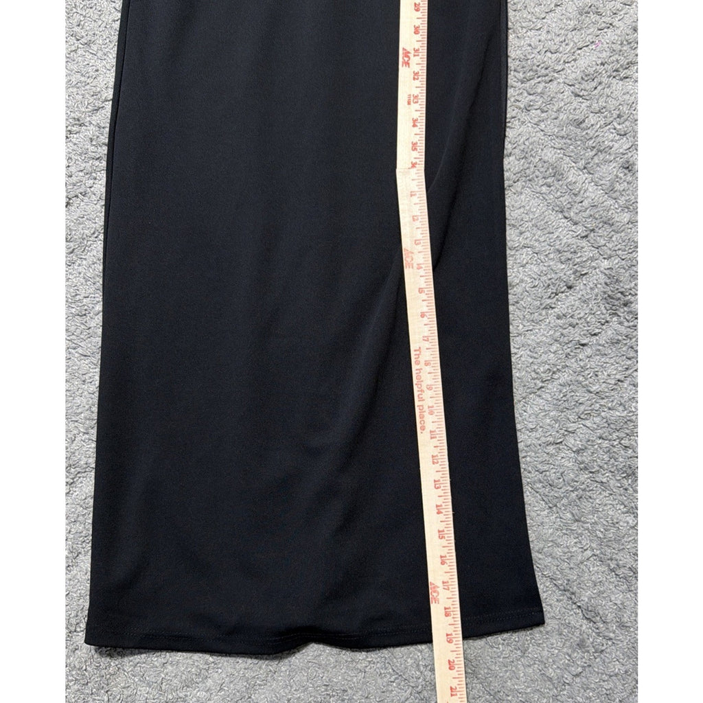 Lulus Romantic Existence Black Column Maxi Dress Size XS New