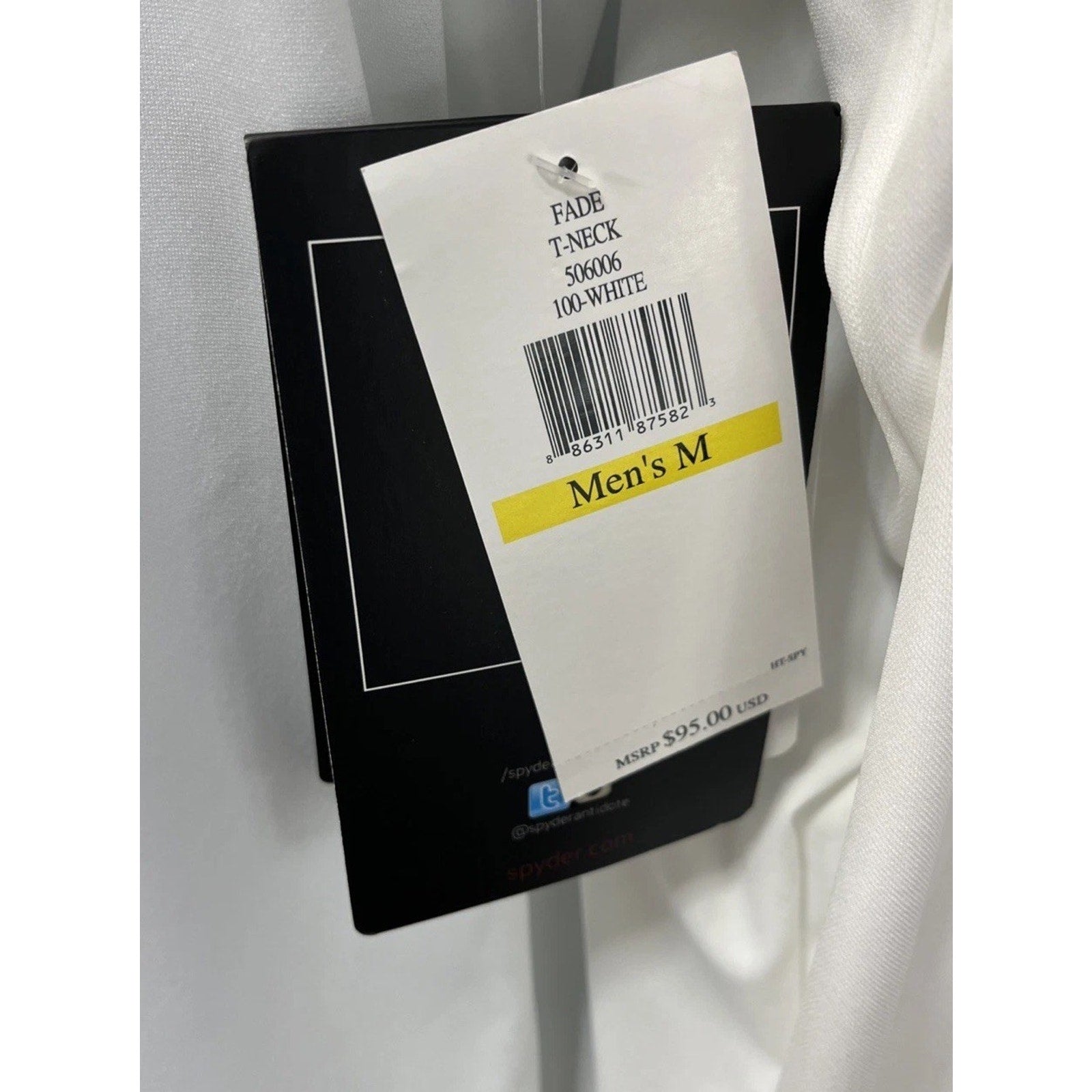 NEW $95 SPYDER MEN'S SKI/SNOW "ANGLE" T-NECK T-SHIRT FIRST LAYER