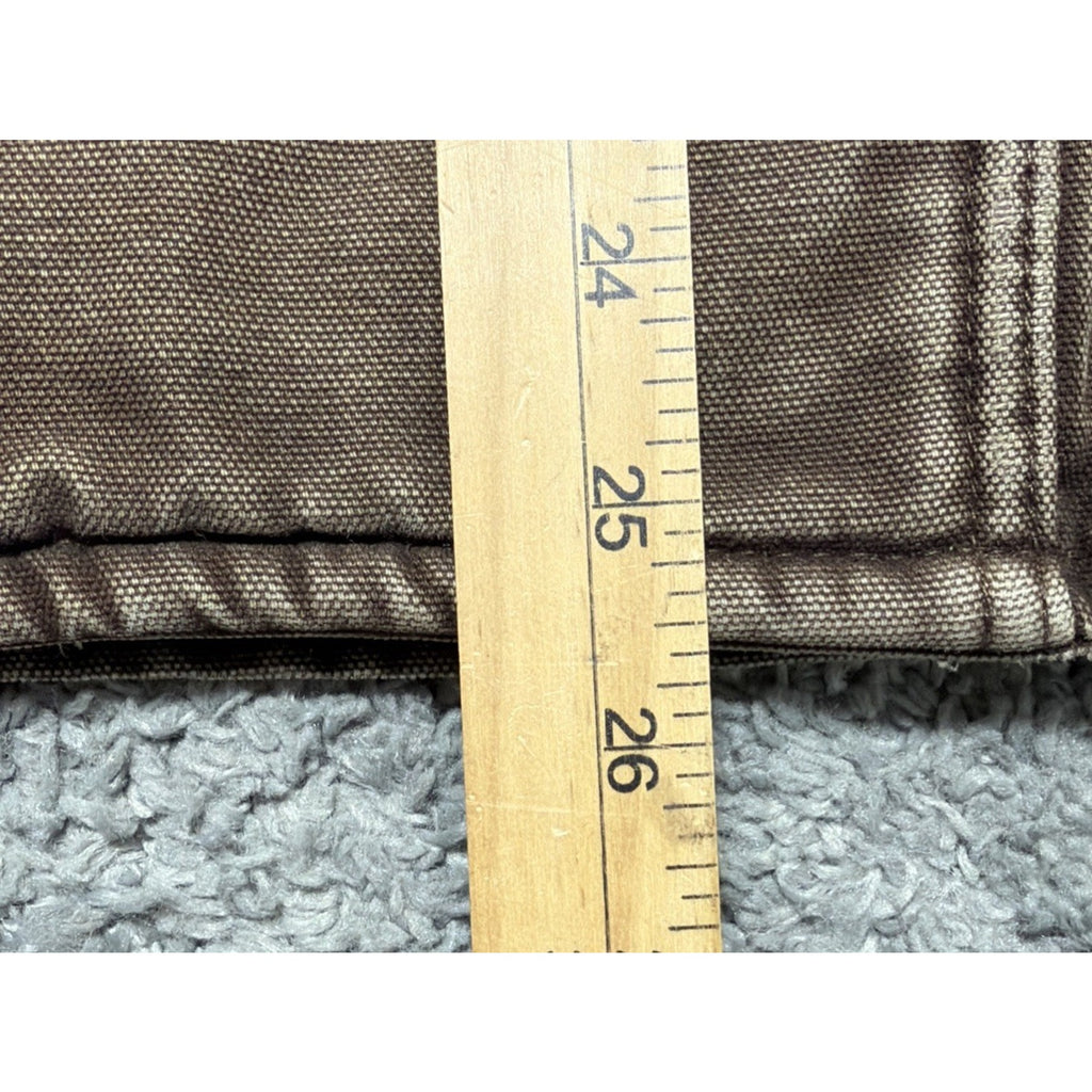 Carhartt Vest Mens M Brown V33-DKB Duck Canvas Sherpa-Lined Worn Workwear 2XL