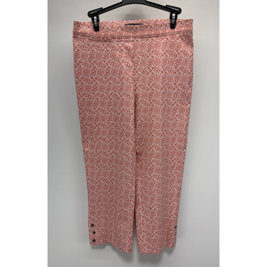 89th & Madison Women's Cropped Stretch Pull On Pant Crosshatch Sz M