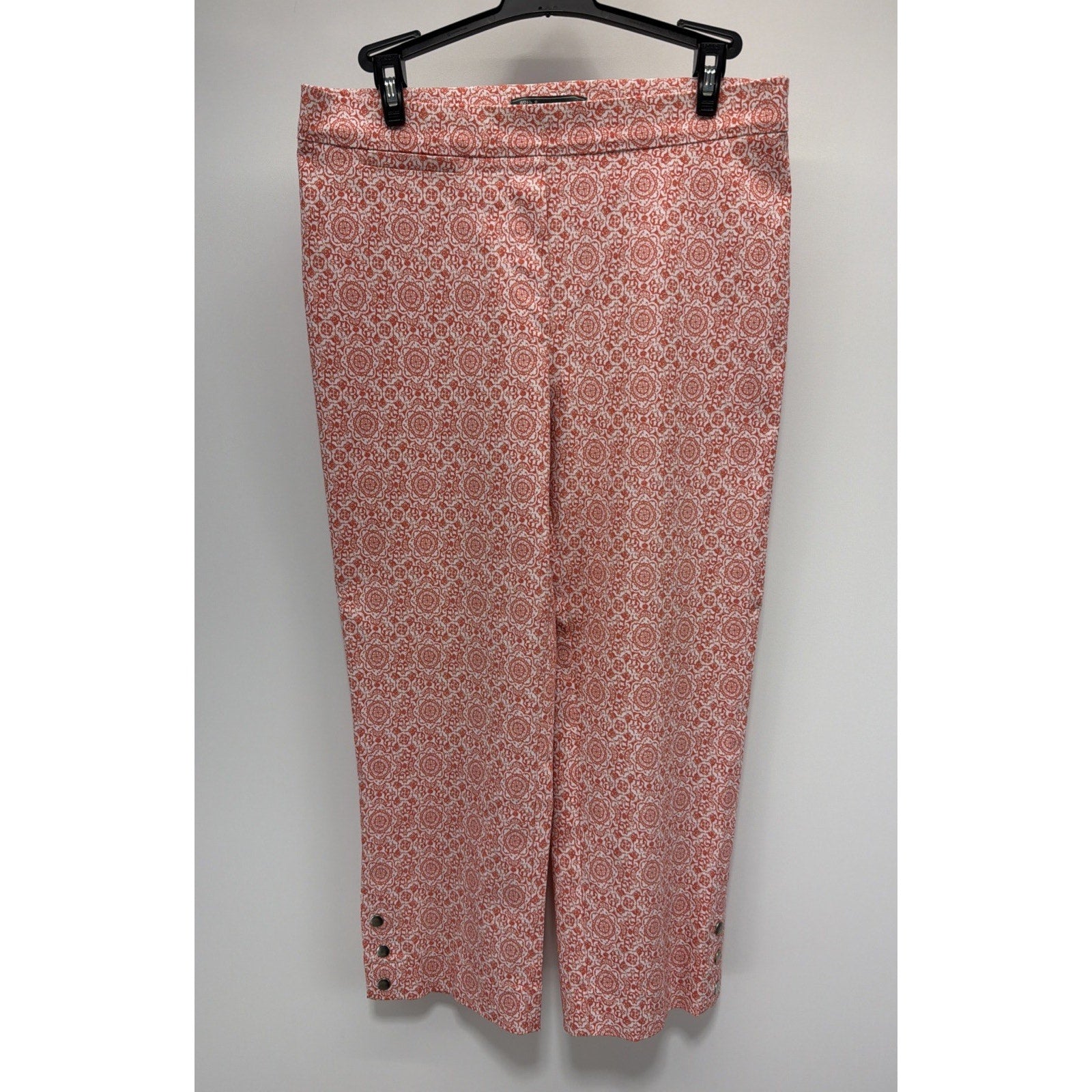 89th & Madison Women's Cropped Stretch Pull On Pant Crosshatch Sz M