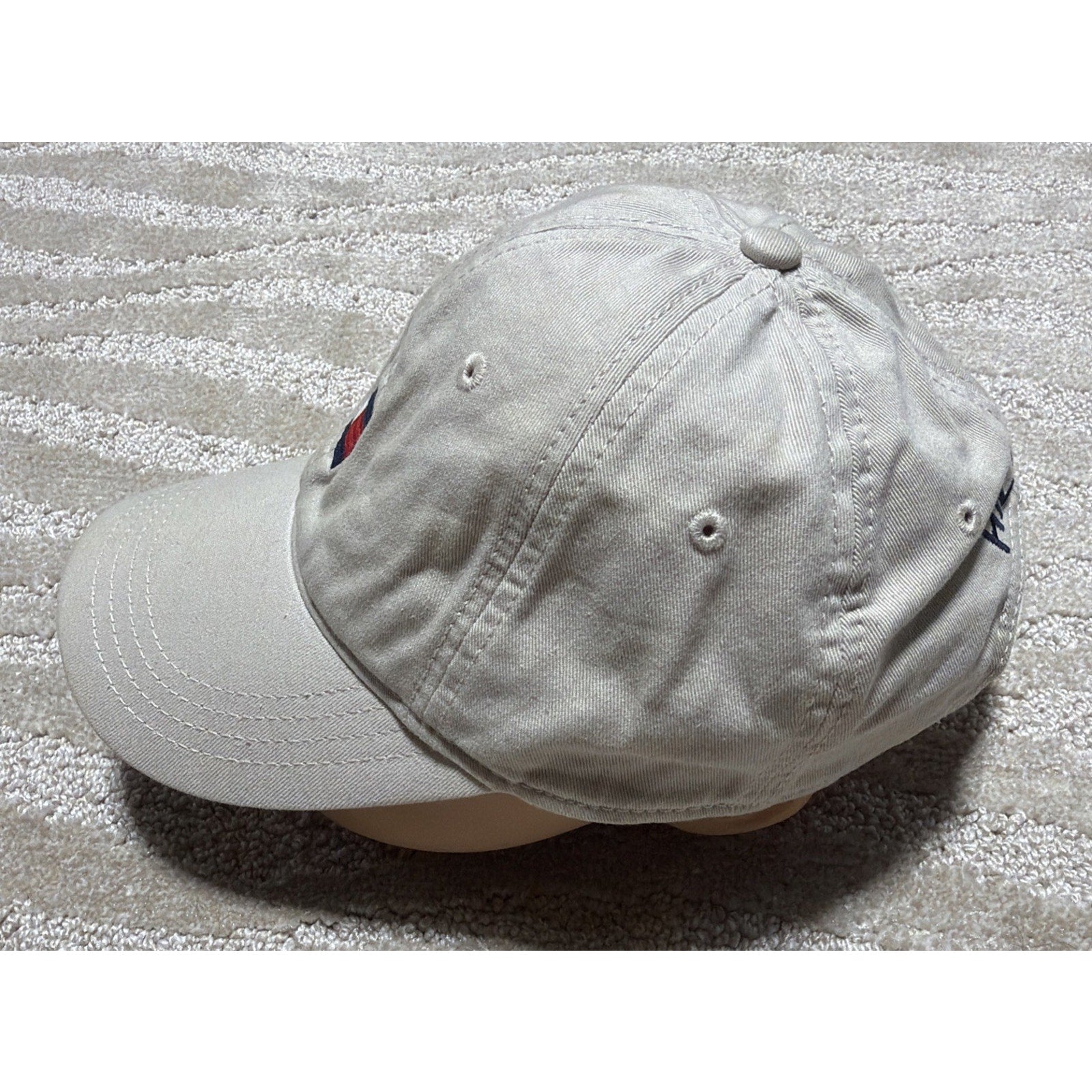 Tommy Hilfiger Men's Beige Baseball Cap Embroidered LOGO One Size