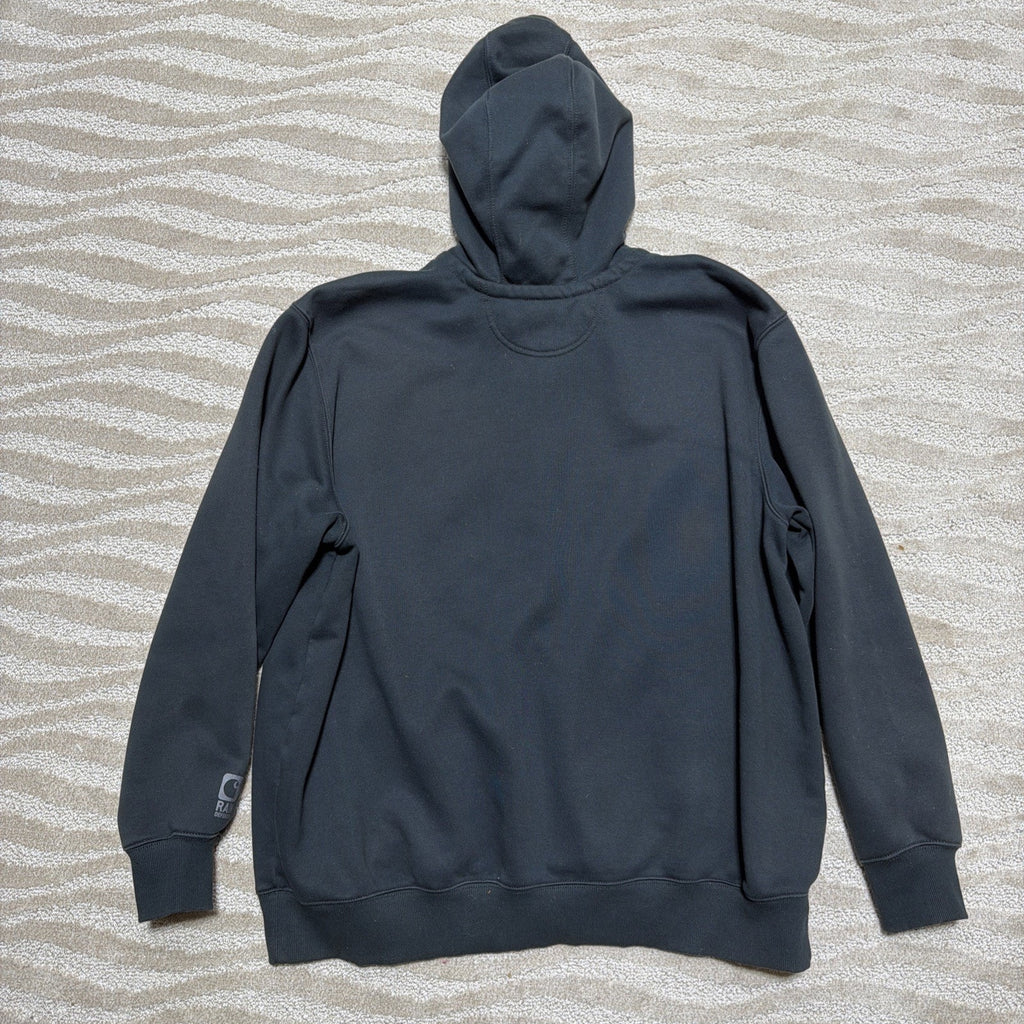 Carhartt Rain Defender Black Hooded Full Zip Thermal Fleece Hoodie 2XL