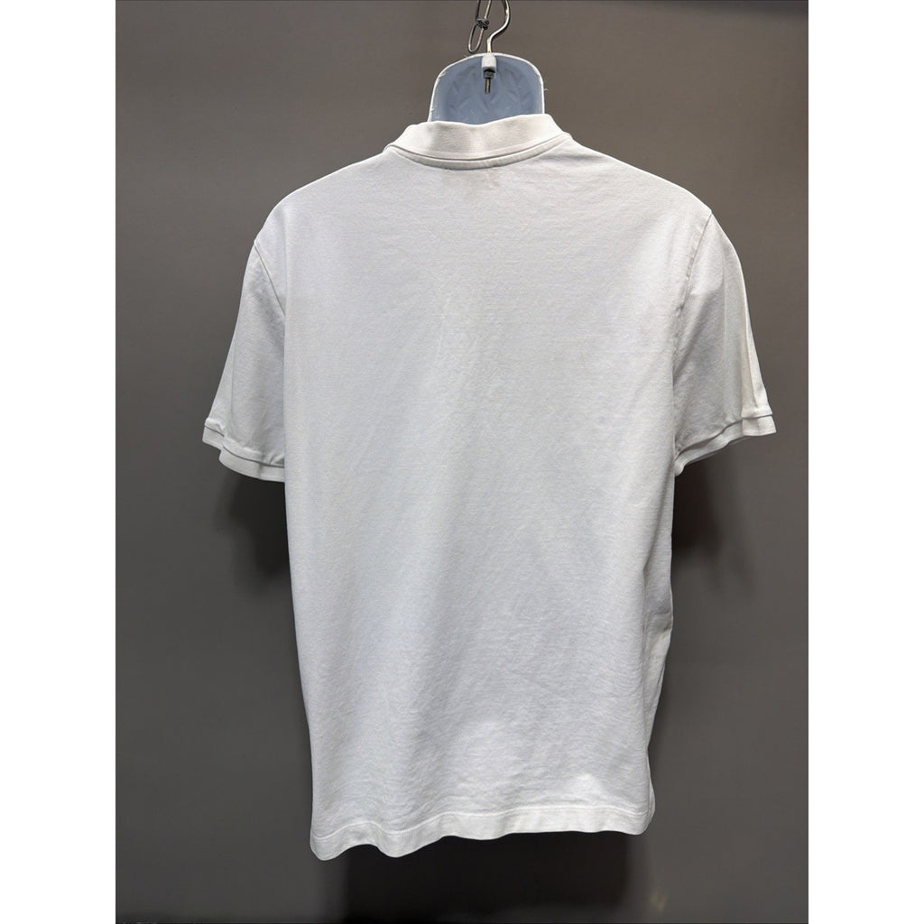 Express Mens Short Sleeve X Logo White Pique Polo Shirt Size XL