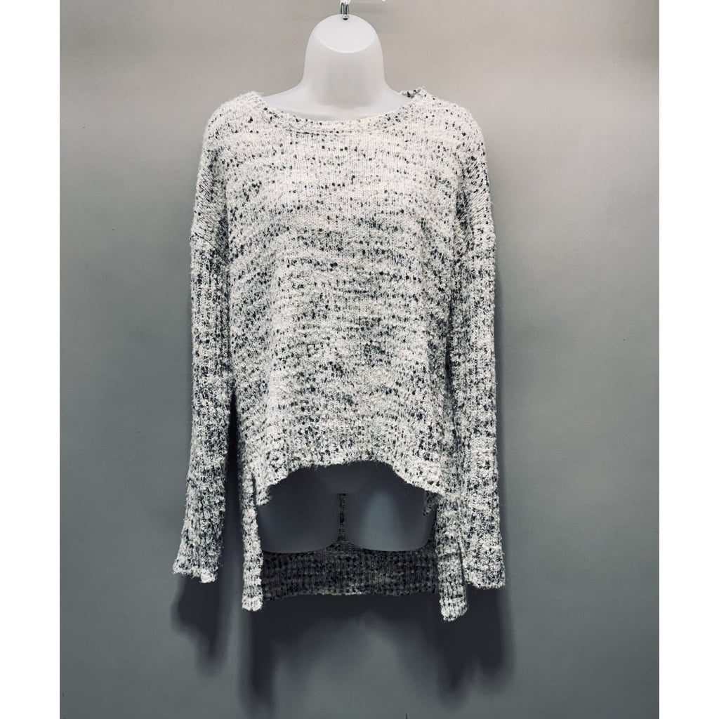 Xhilaration Gray Speckled Criss Cross Back High Low Sweater Oversized Women’s XL