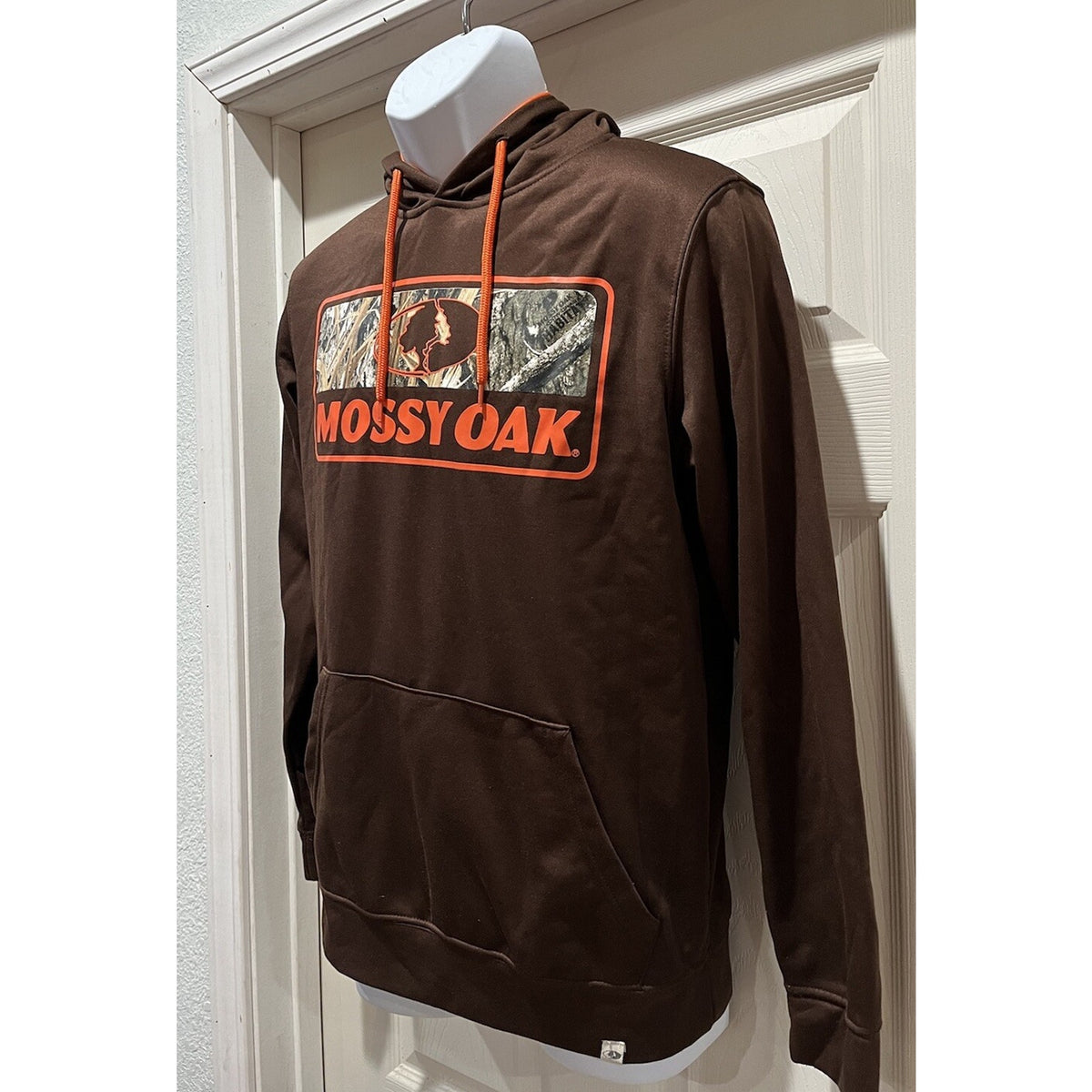 Colosseum Athletics Mossy Oak Hoodie Brown Orange Men's Size Small EUC