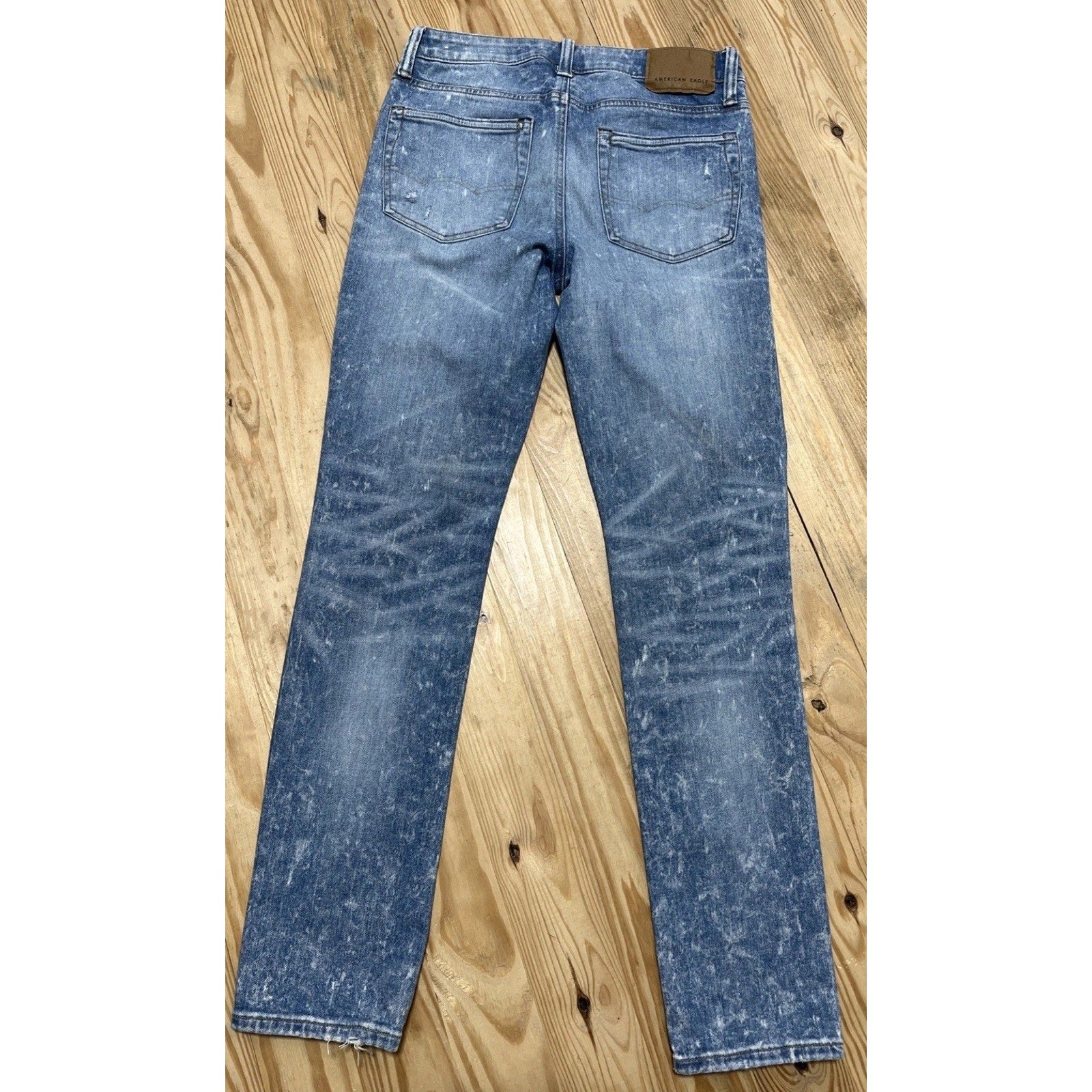 American Eagle Men's Jeans Next Level Airflex Skinny Distressed Light Wash 30x30
