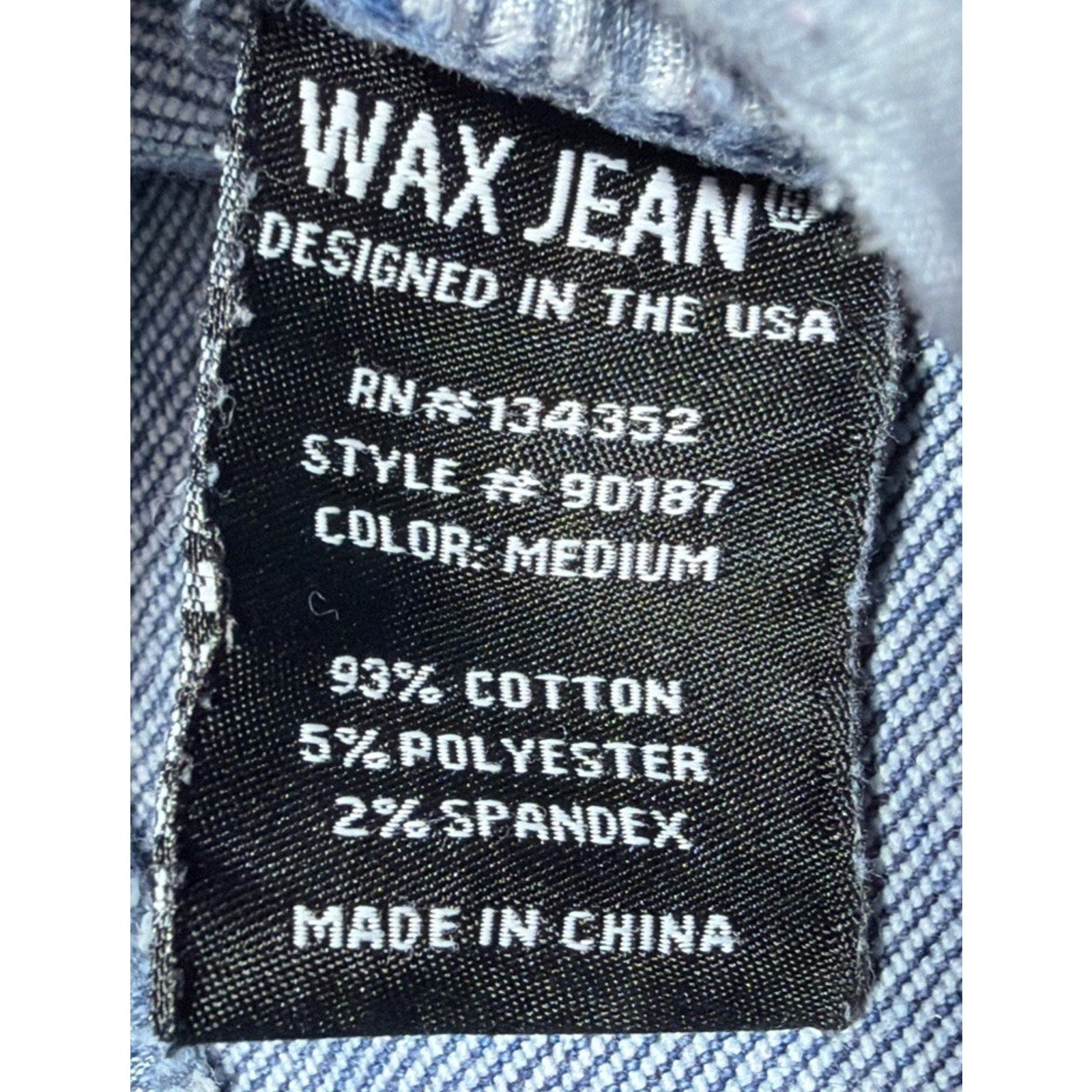 Wax Jean Women's Size 11/30 Hi-rise Skinny Distressed Stretch Denim Jeans