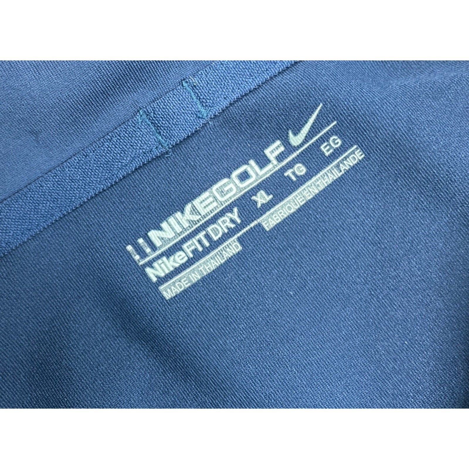 NIKE GOLF FITDRY POLO SHIRT POLY/SPANDEX BLEND NAVY & GREEN XL