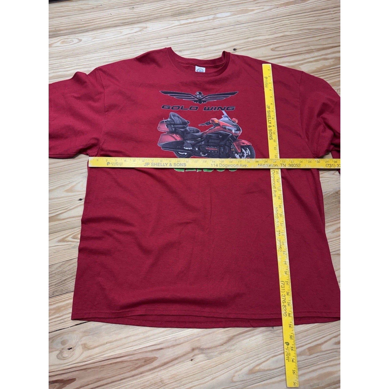 Goldwing T-Shirt Red Long Sleeve T-Shirt GL1800 Men’s Size 3XL