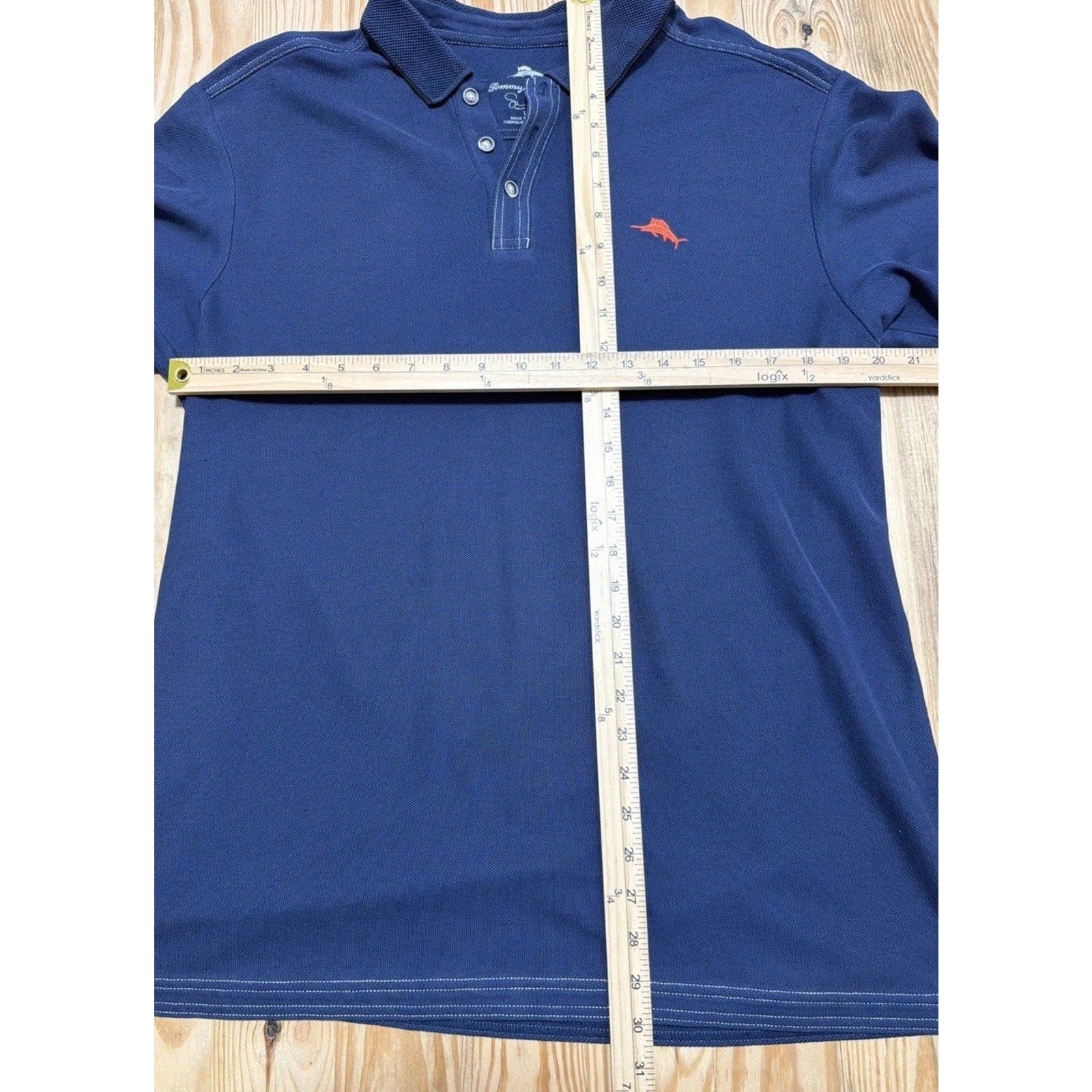 Tommy Bahama Supima Polo Shirt L Blue Golf Preppy Beach Short Sleeve