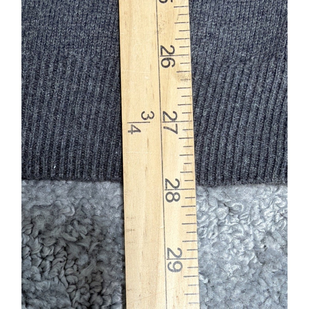 Roundtree & York Sweater Mens Large Gray 1/4 Zip Pullover Preppy Casual