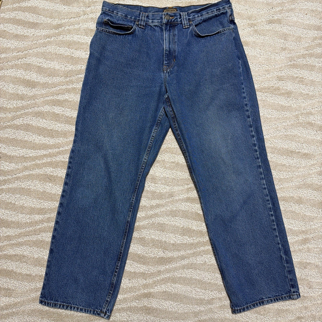 C.E. SCHMIDT Workwear Denim Jeans Mens 34x30 Medium Wash Straight Leg