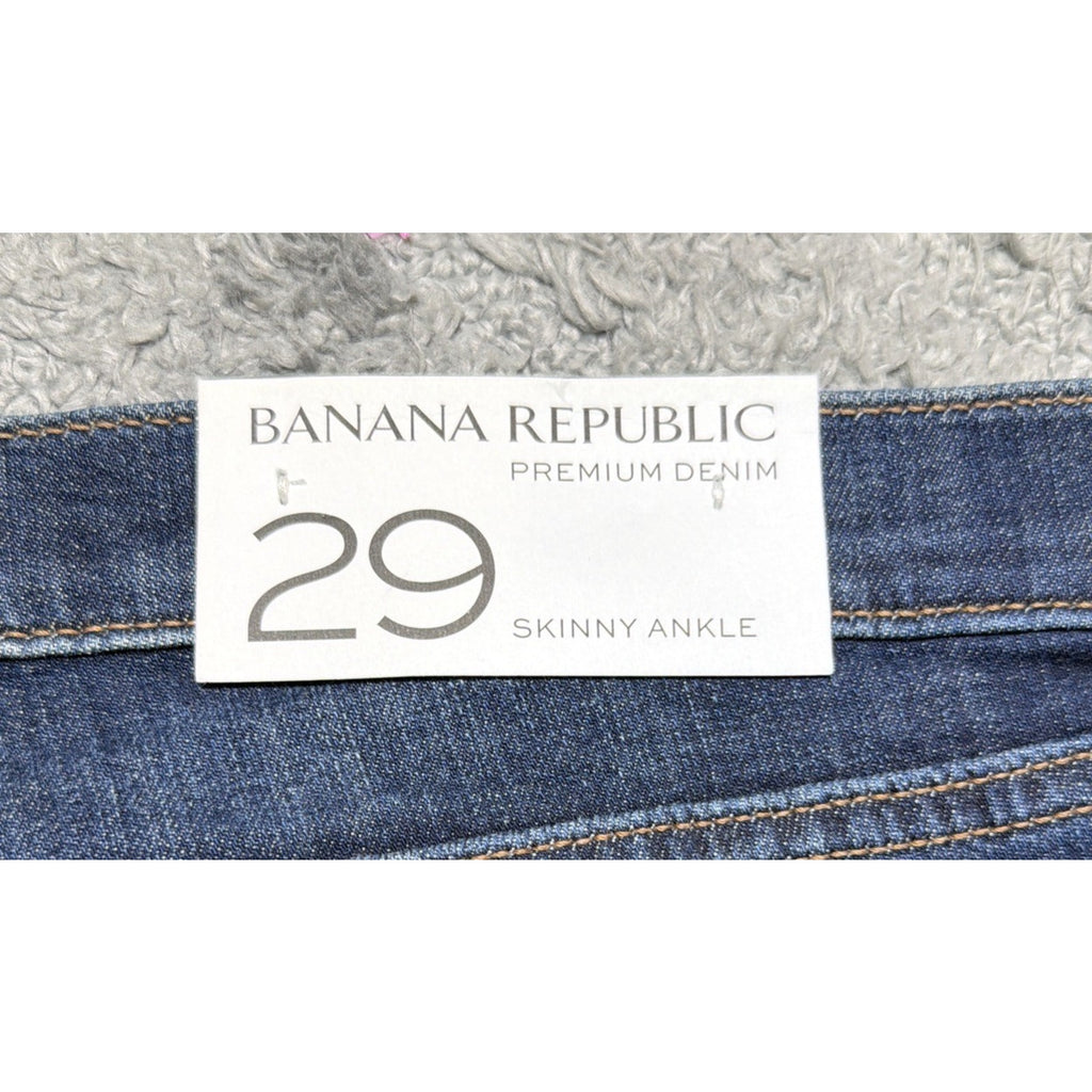 Banana Republic Premium Skinny Ankle Jeans Womens 29 Stretch Mid Rise Denim NWT