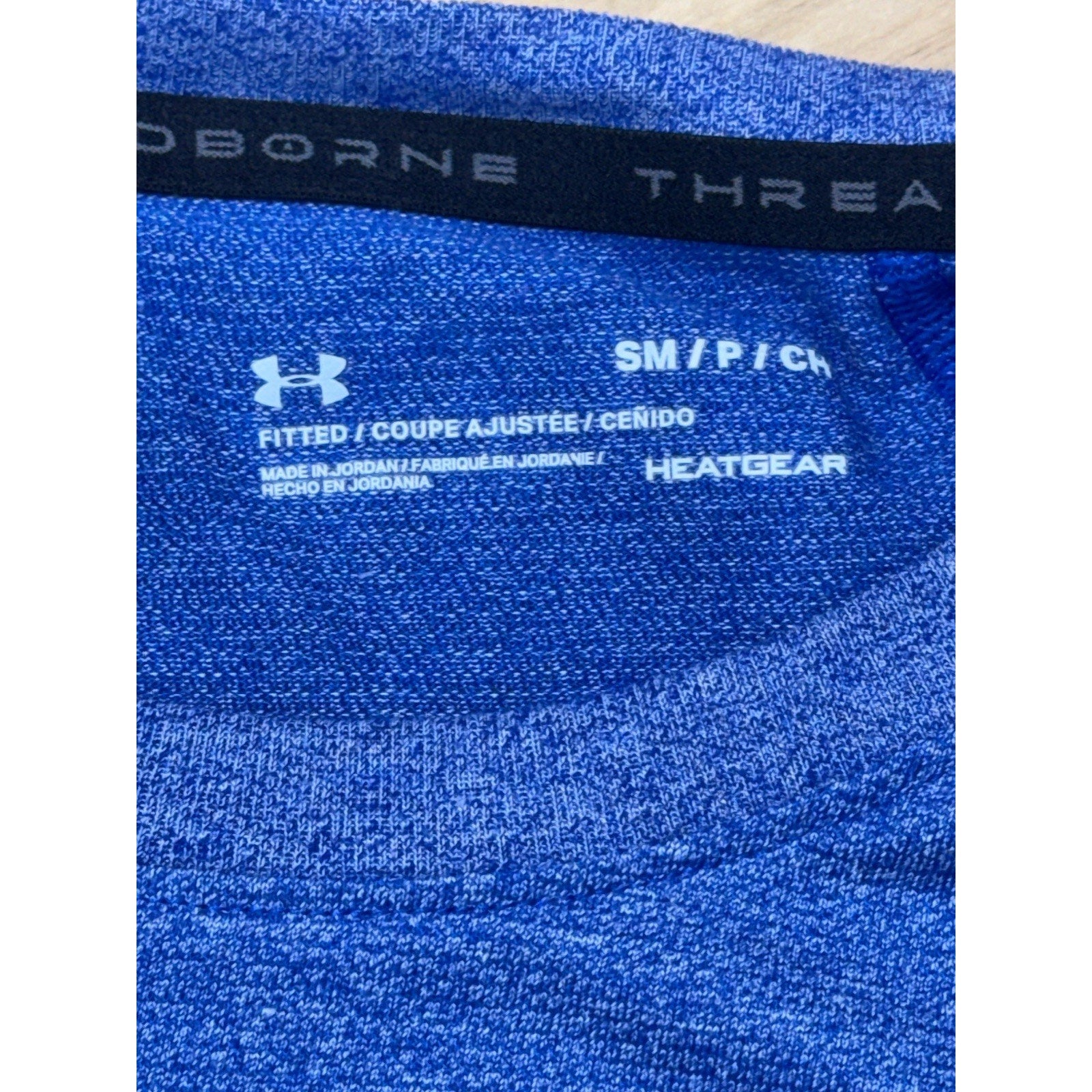 UNDER ARMOUR Threadborne Blue Long Sleeve Shirt Men’s SM Heat Gear