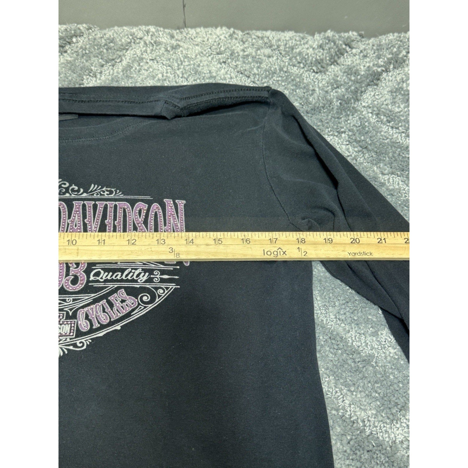 Heart Of Dixie Harley Davidson Black Long Sleeve T-shirt Women’s Size L Alabama