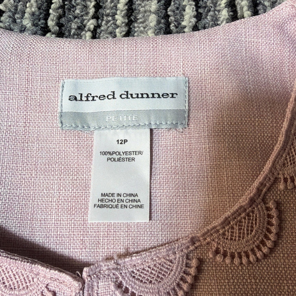 NWT Alfred Dunner Womens 12P Elegant Scroll Embroidered Lightweight Jacket