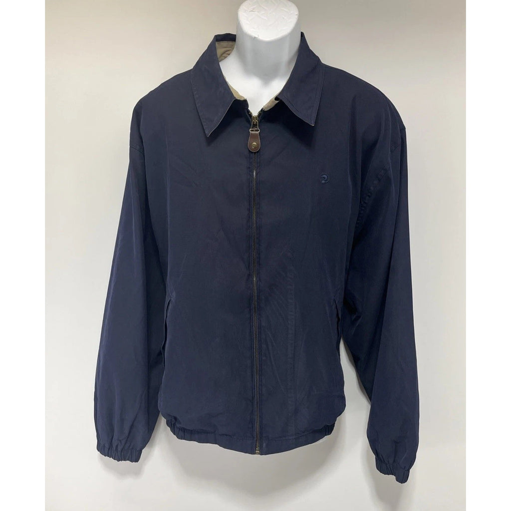 VTG DUCK HEAD MENS SZ XL FULL ZIP BLUE BOMBER JACKET COAT