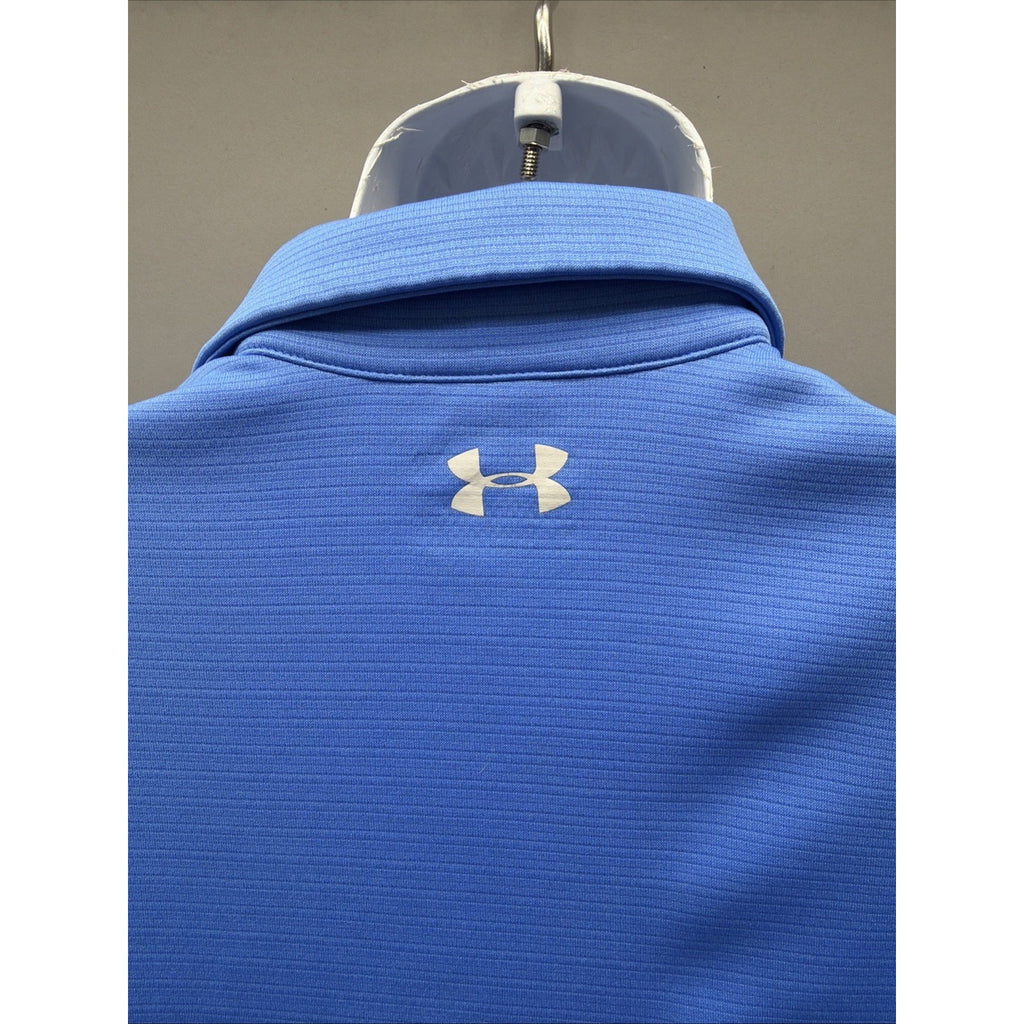 Under Armour Men’s Medium Loose Heat Gear Short Sleeve Polo Light Blue