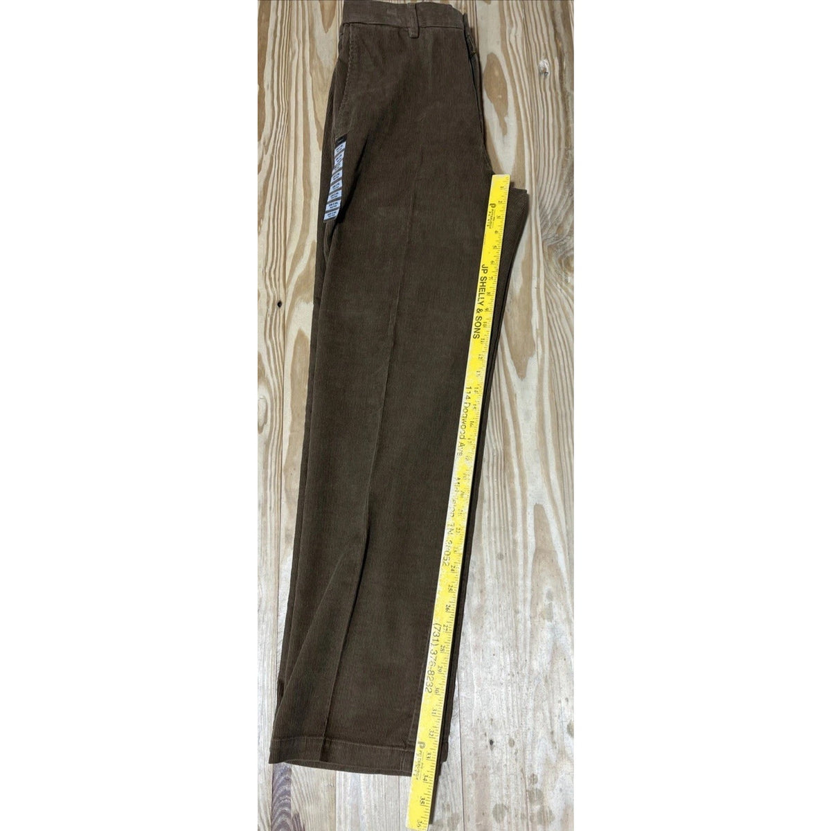 NWT Mens Haggar Khaki Brown Comfort Waist Go-To-Corduroy Pants Size 34x34