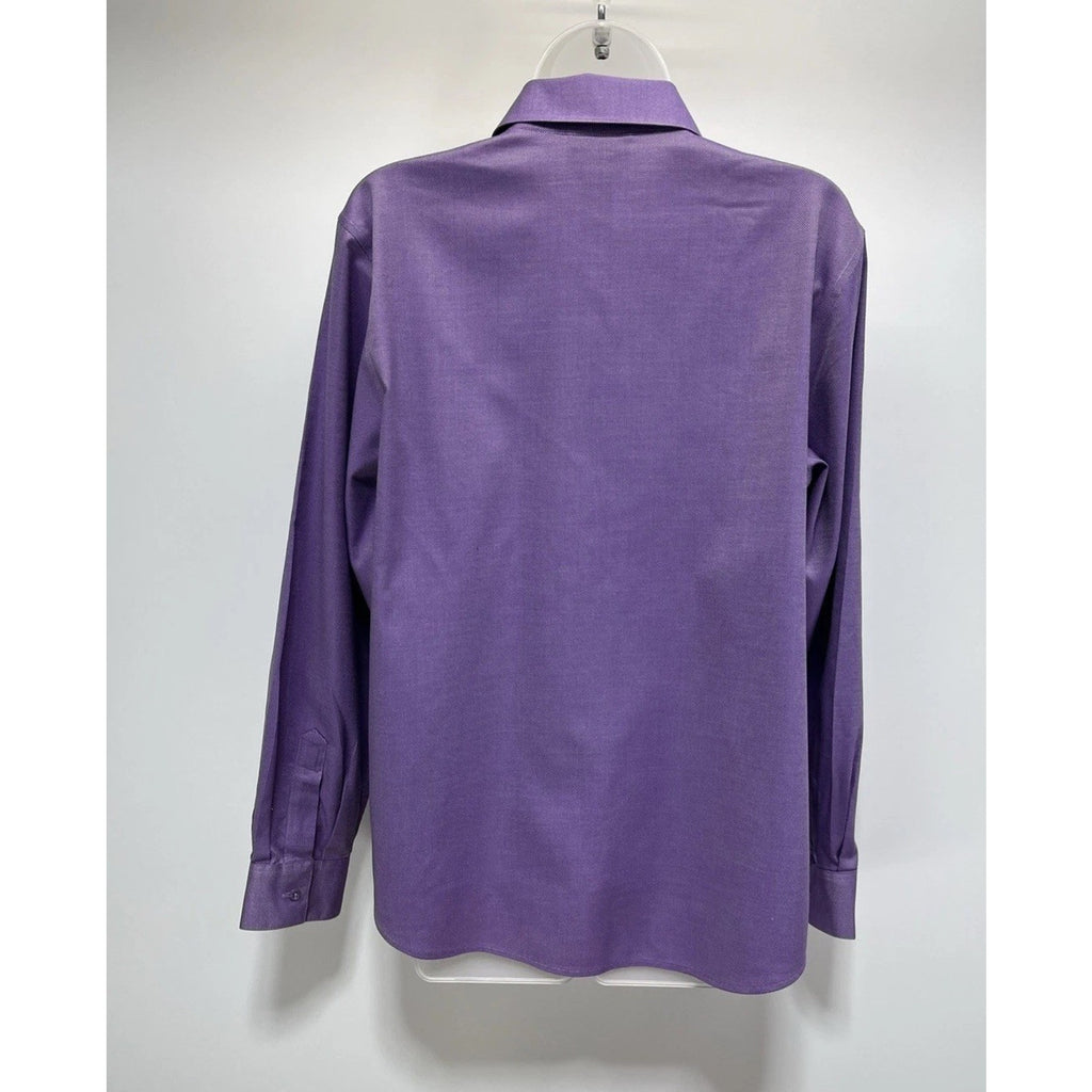 Talbots Wrinkle Resistant Purple LS Button Blouse Women’s Size 12