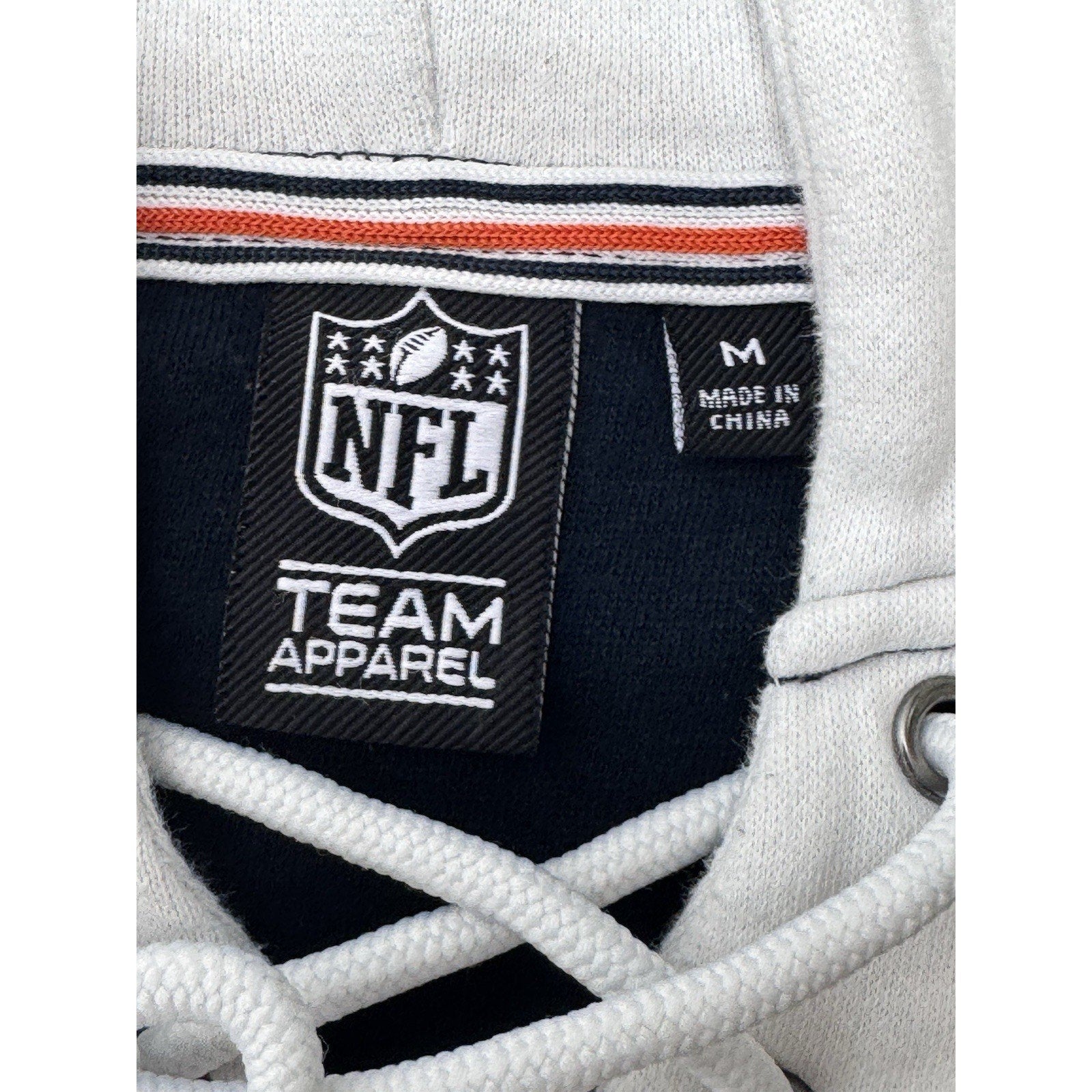 Chicago Bears Hoodie Sweatshirt Women's Medium NFL Team Apparel Lace Up