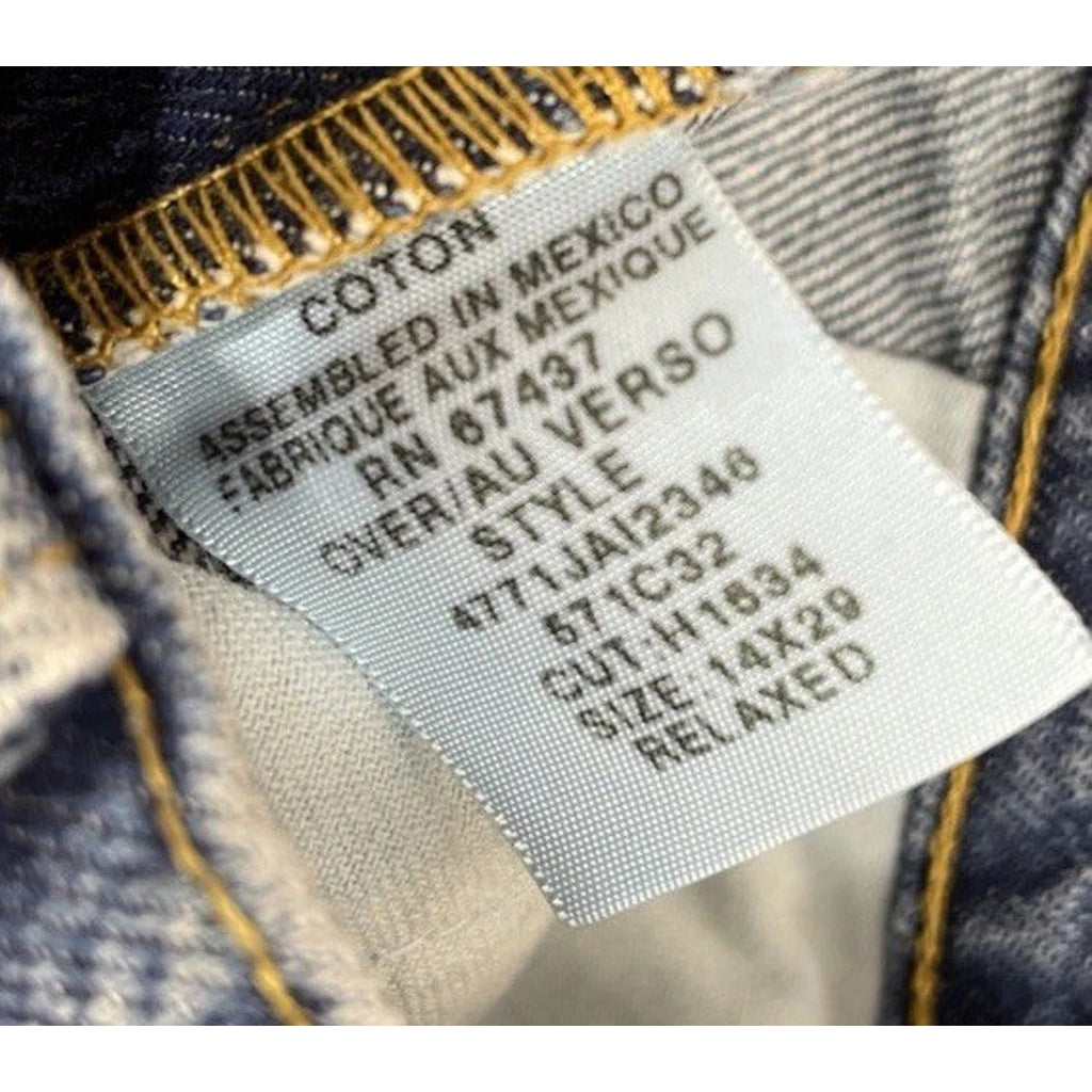 Vintage Ralph Lauren Polo Jeans Co Blue Jeans Relaxed Taper Fit 14 x 29