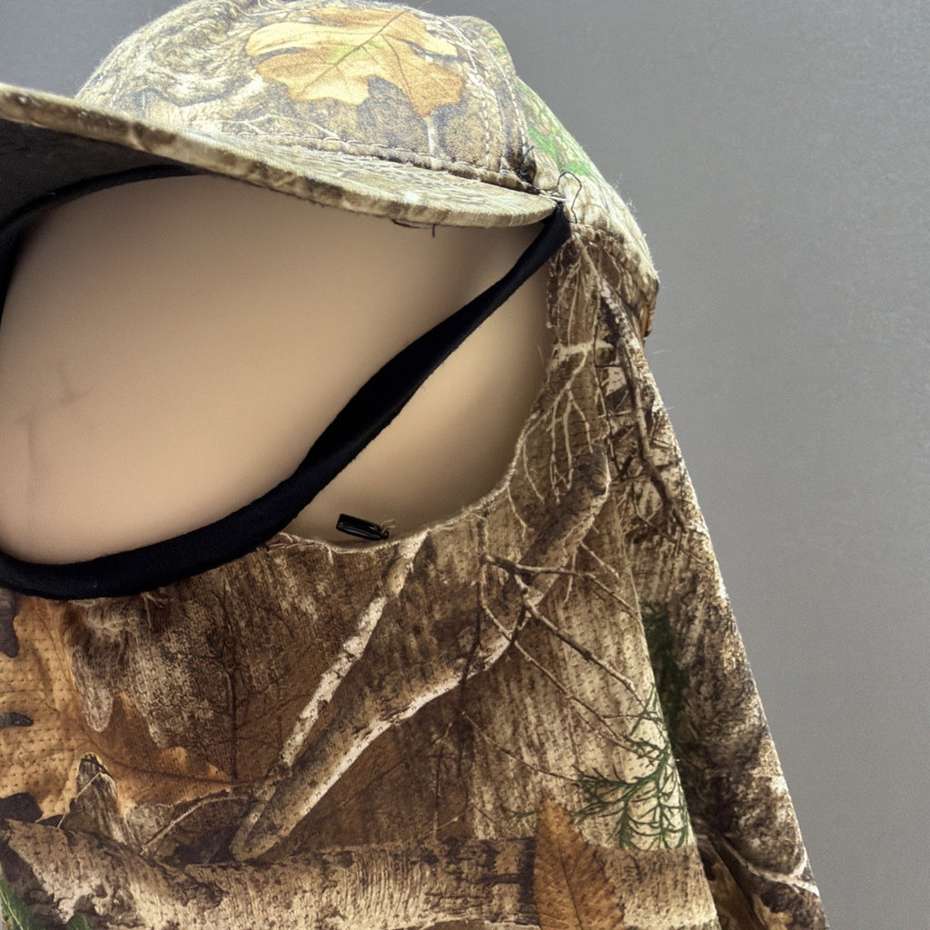 Realtree Edge Camo Hunting Hat with Integrated Face Mask and Neck Gaiter Brown
