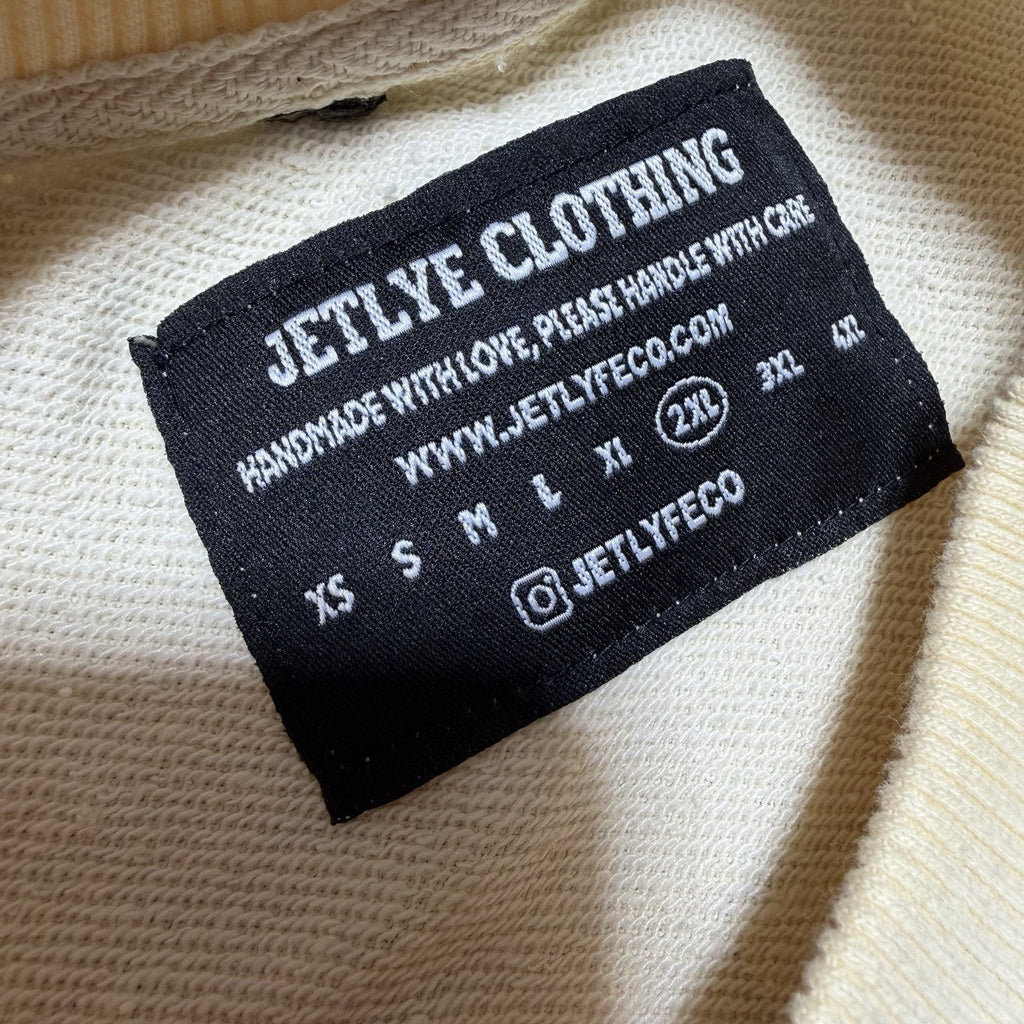 JetLyfe USA Tour SS25 Eagle Graphic Sleeveless Sweatshirt 2XL Cream Streetwear