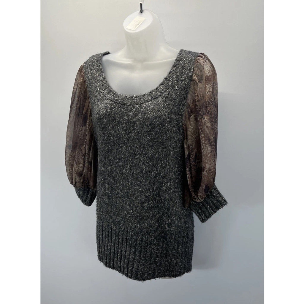 BKE Boutique Marled 3/4 Sleeve Boho Sweater Size S
