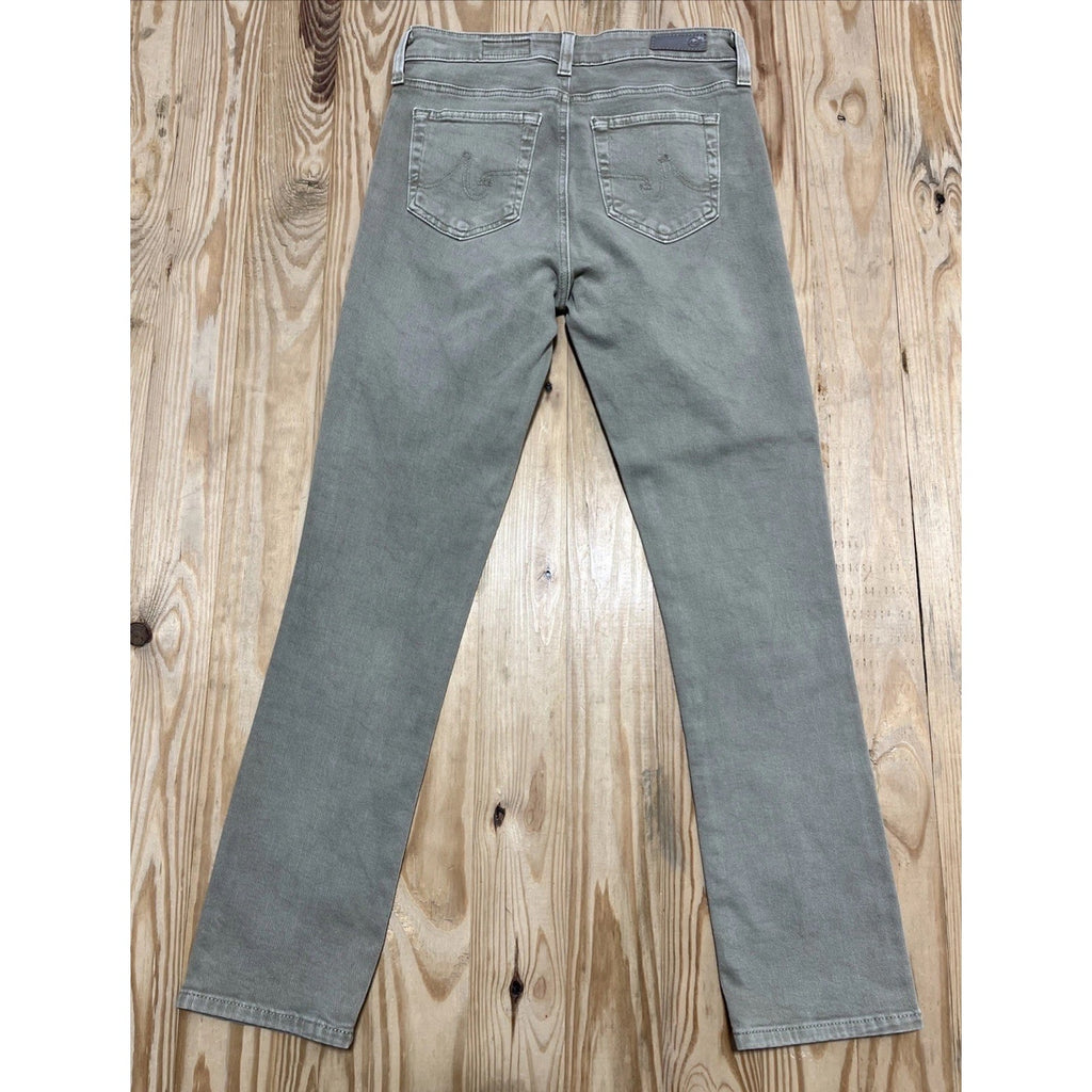 AG Adriano Goldschmied Women's Mari Crop high-rise Jeans, size 25x27, Olive