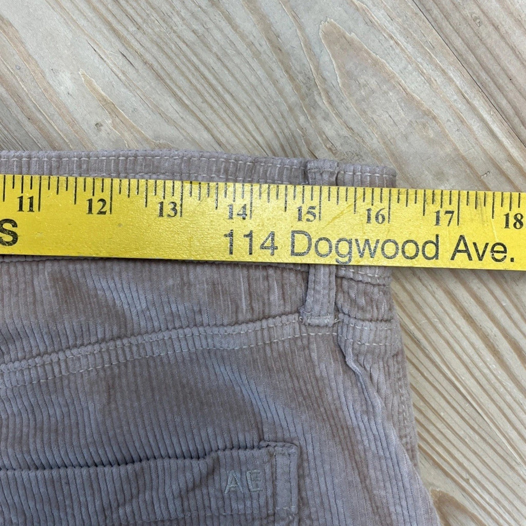 American Eagle Super High Rise Baggy Wide Leg Corduroy Cargo Pants 12
