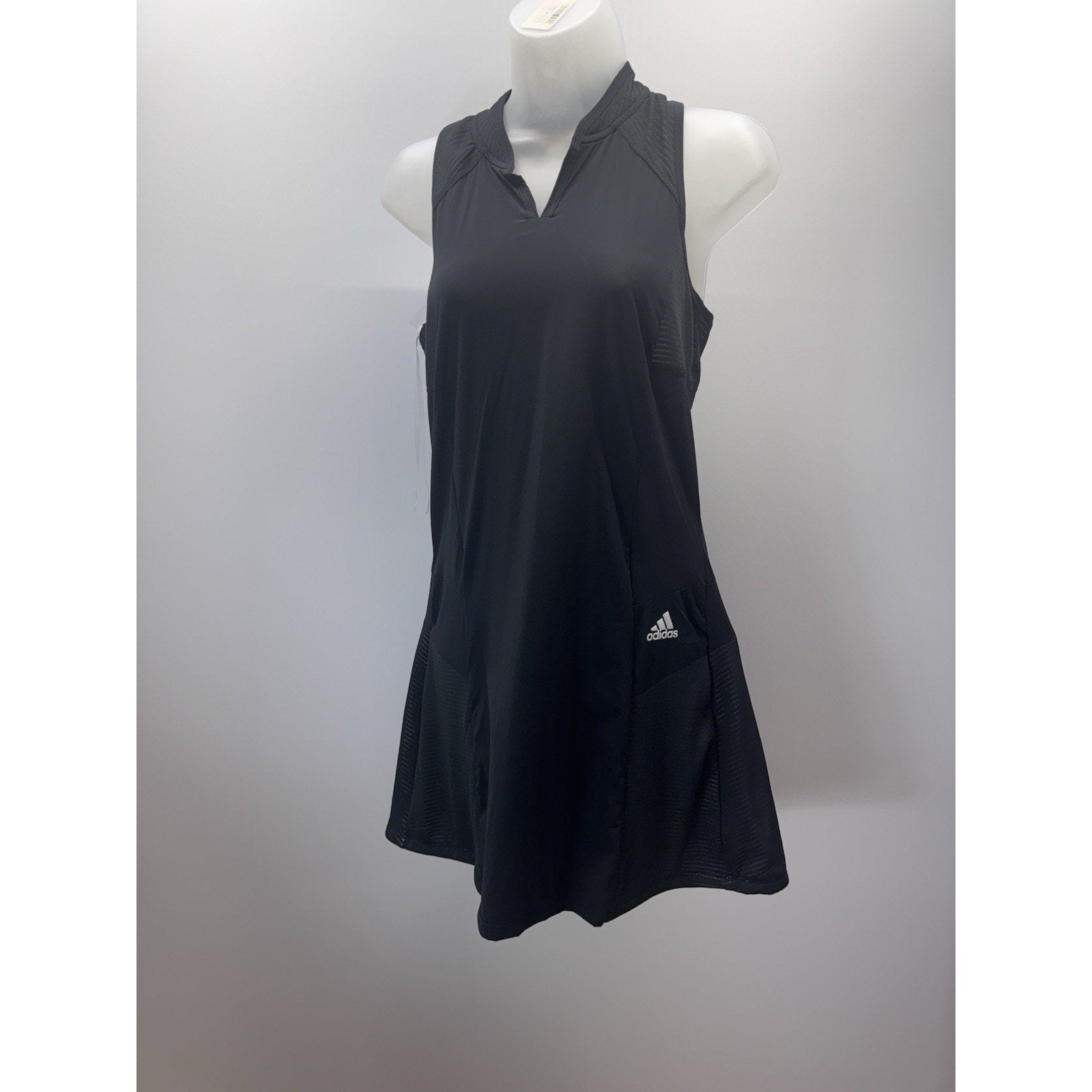Adidas Sport HEAT.RDY Golf V-Neck Racerback Dress Womens Small Black