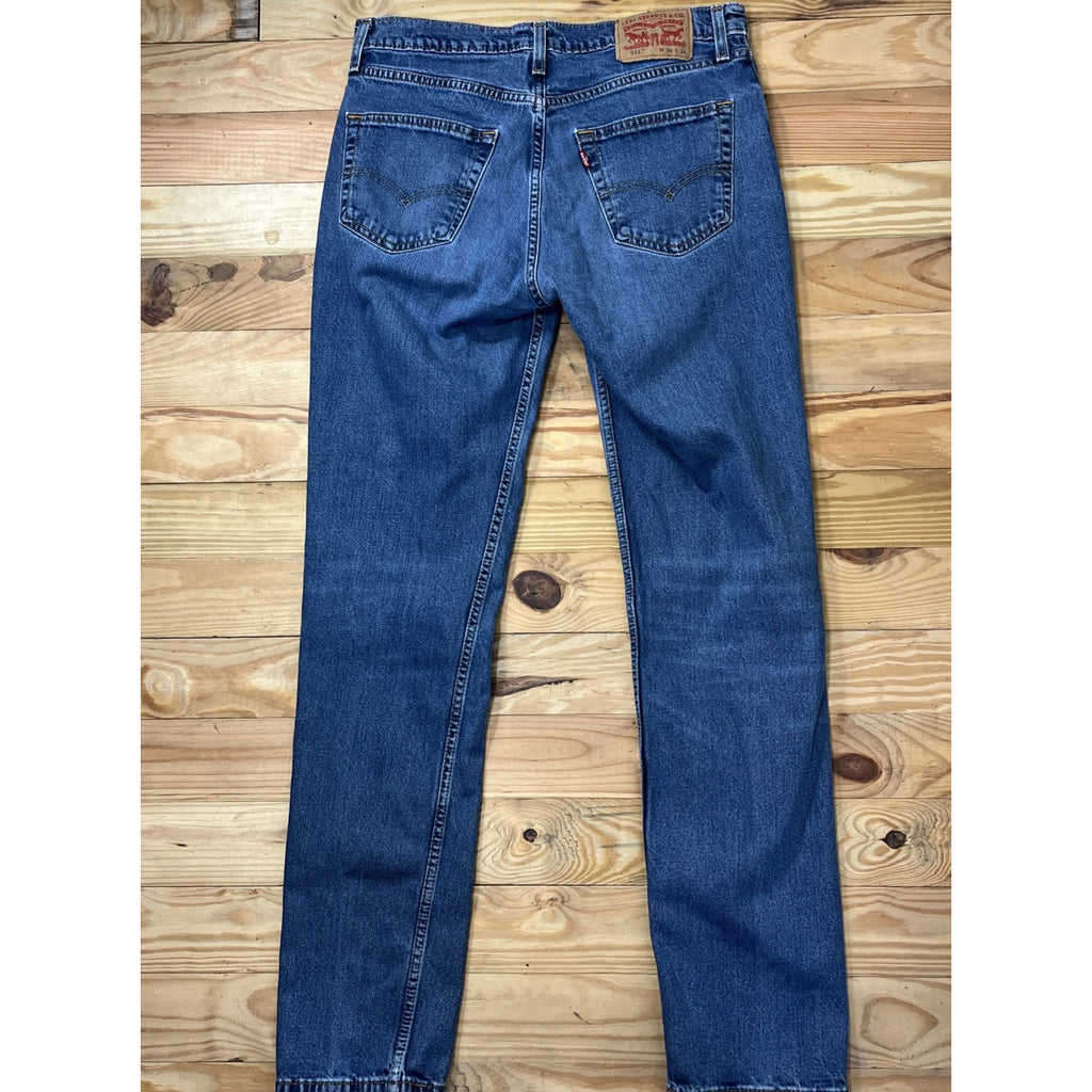 Levi's 511 Jeans Men’s 34x34 Blue Stretch Slim Fit Straight Light Wash Denim