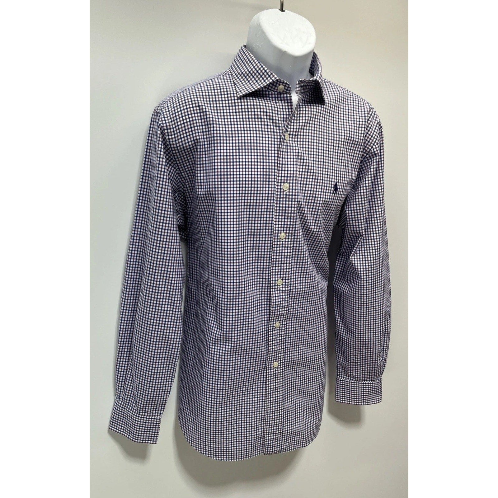 Polo Ralph Lauren LS Shirt Mens Stanton Classic Fit Gingham Button Down L