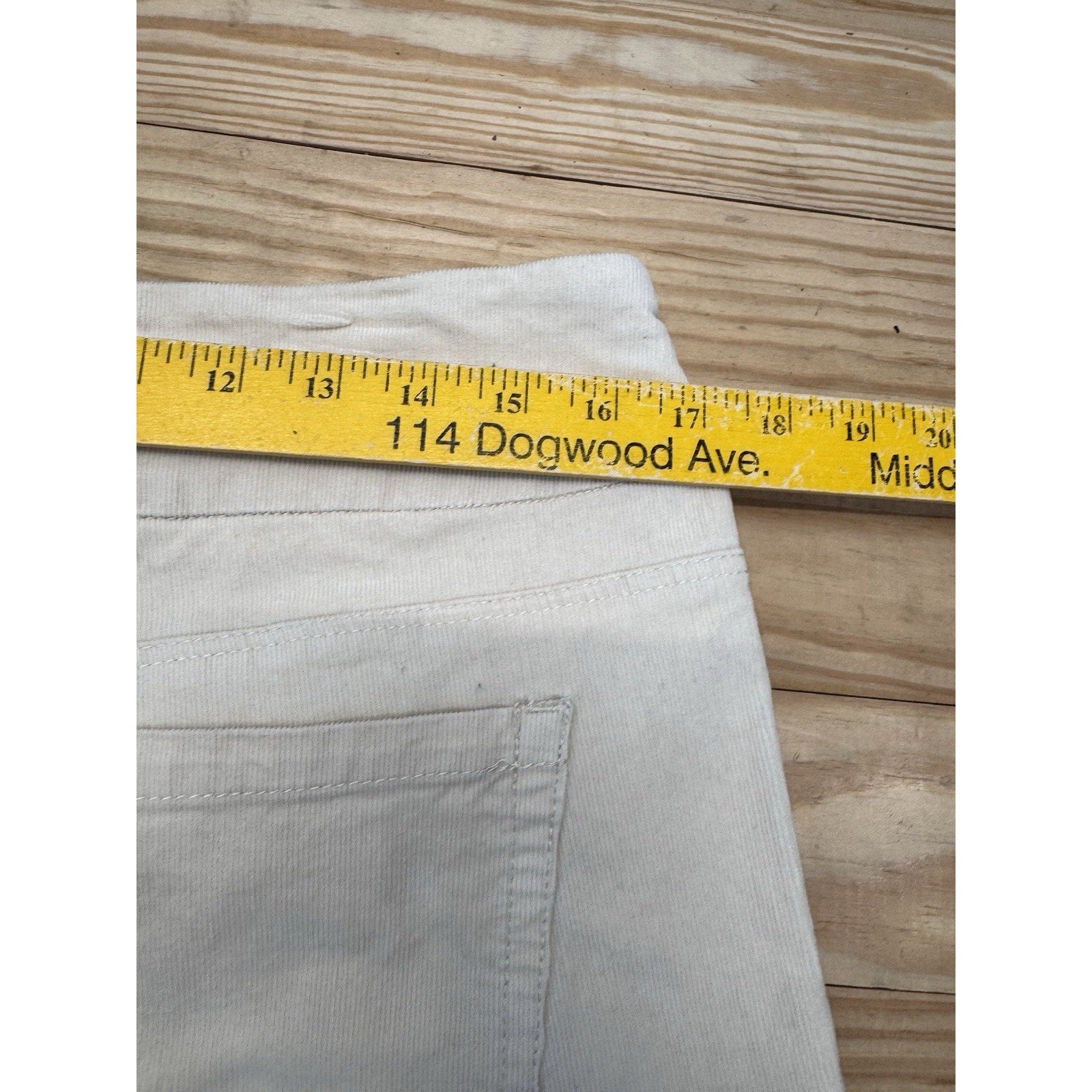 Chadwicks Ivory Wide Leg Stretch Corduroy Pants Women’s Size 14
