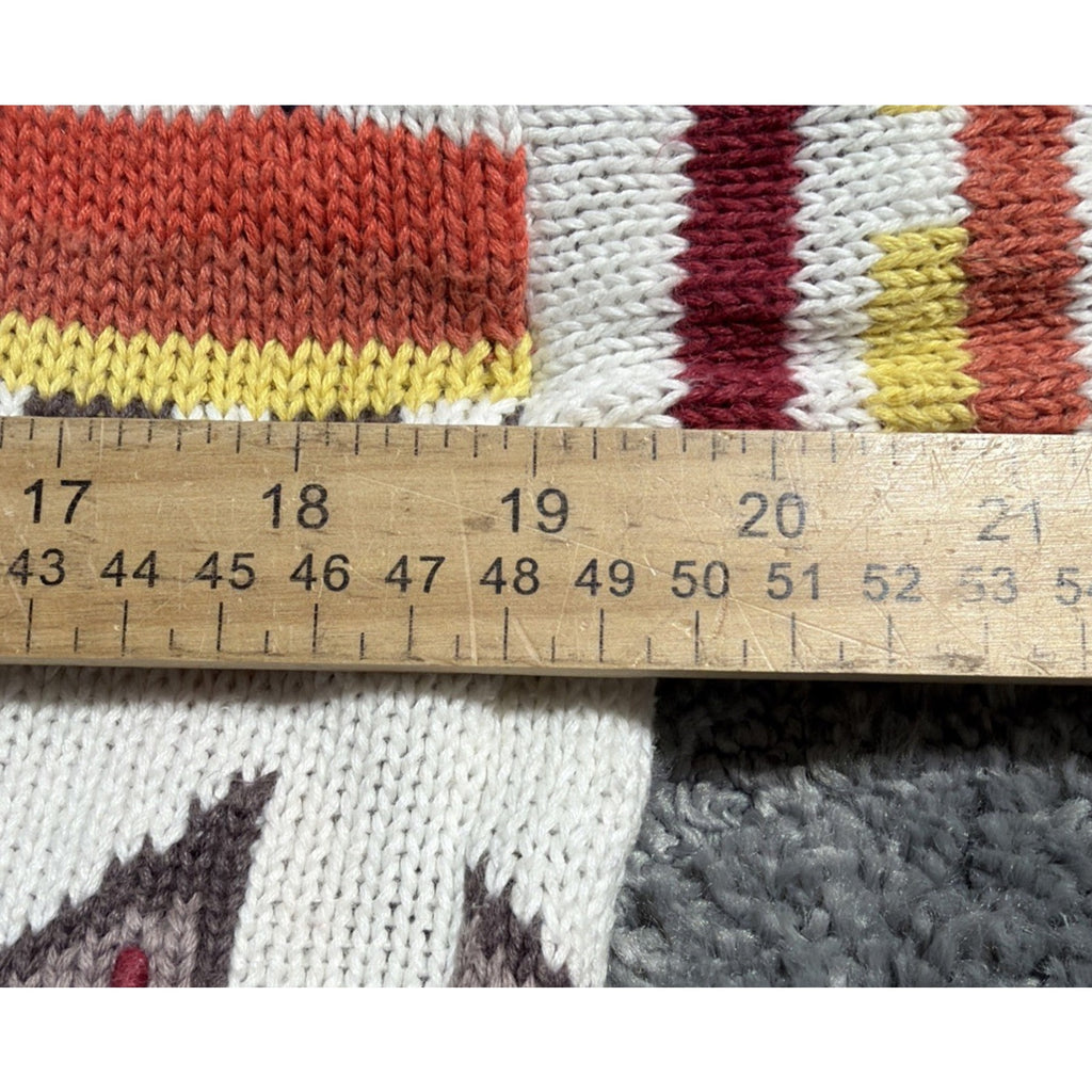 Vintage Cambridge Dry Goods Knit Cardigan Sweater Womens M Elephant Aztec Knit