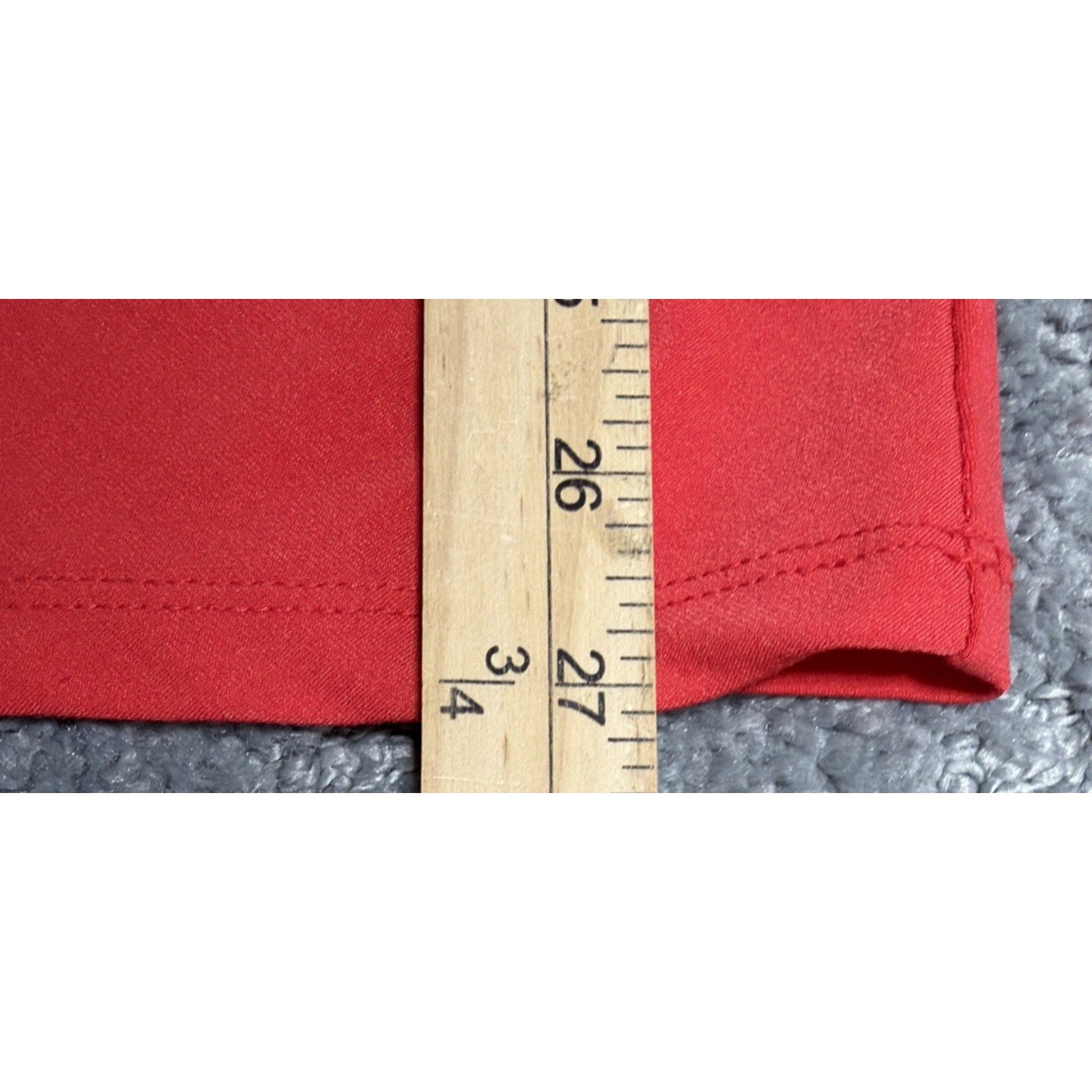 Michael Kors Women's Red Ruched Clasped Long-Sleeve Blouse Top Size M