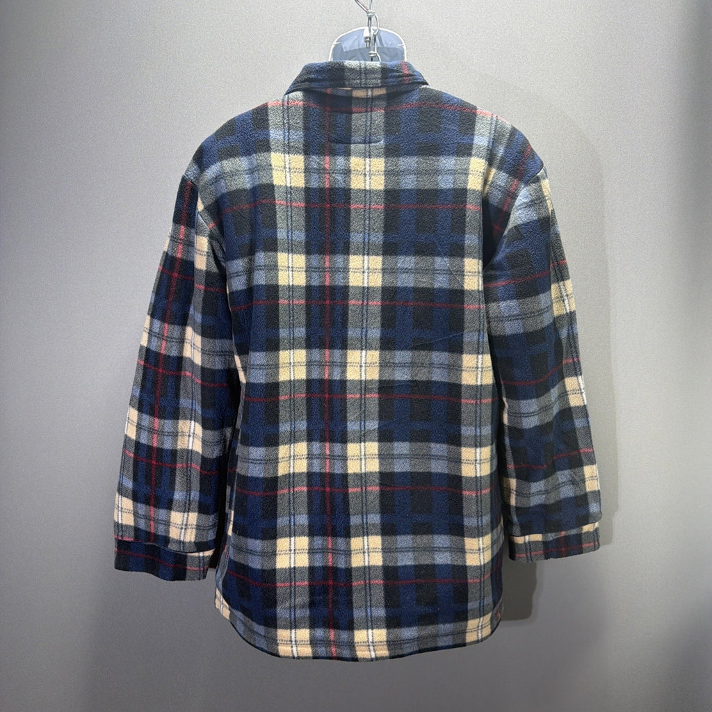 Mens Rugged Point Authentic Plaid Fleece Sherpa Button Up Shacket XL NWT
