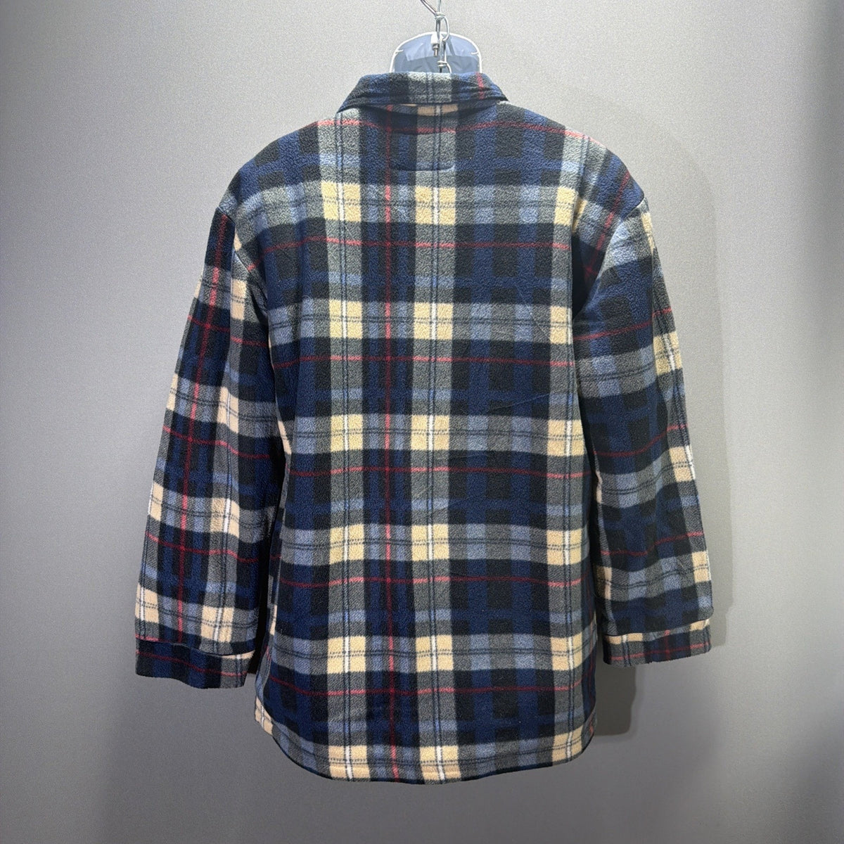 Mens Rugged Point Authentic Plaid Fleece Sherpa Button Up Shacket XL NWT