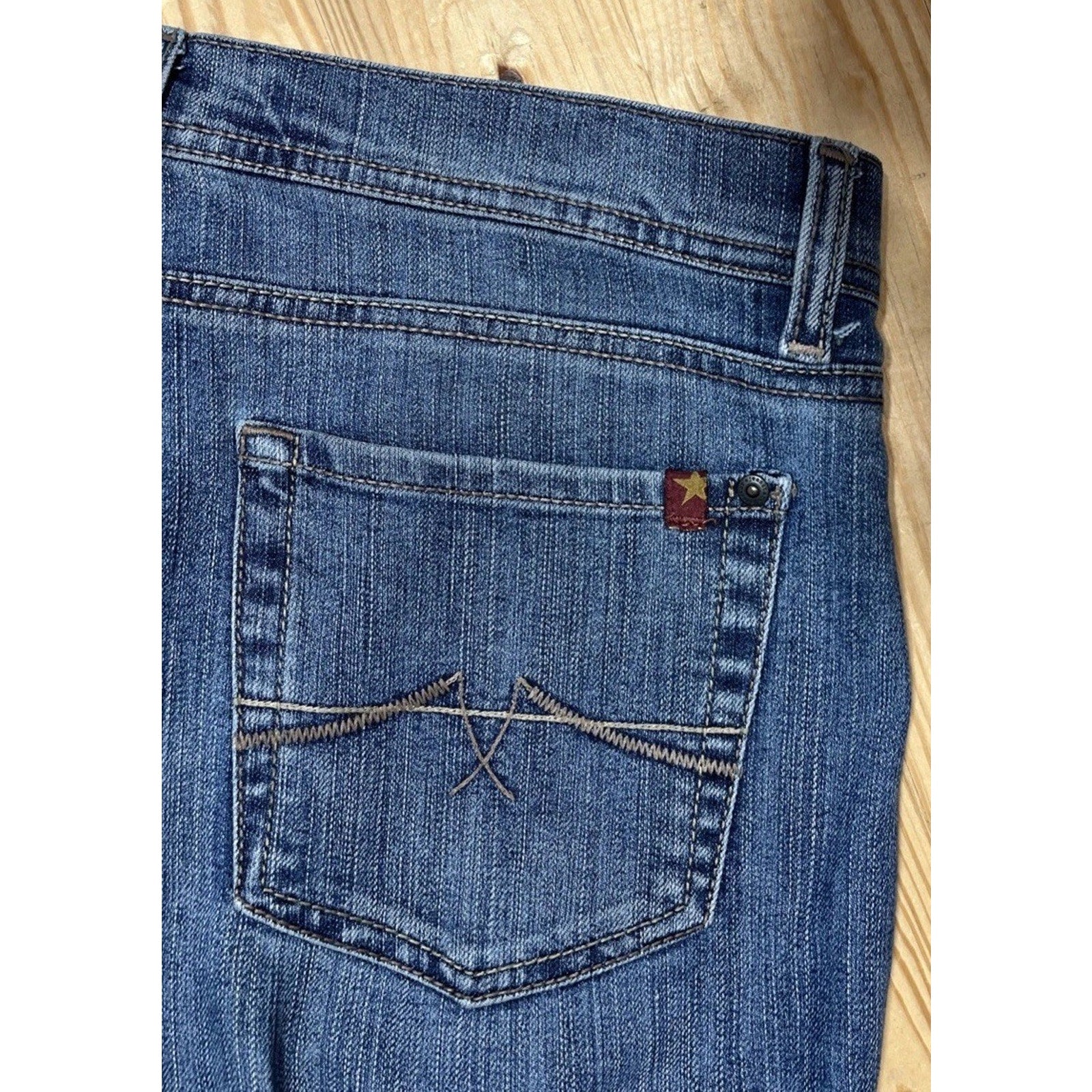 Jeanstar Premium Denim Elle Womens Dark Blue Jeans Mid Rise Size 12 31x31