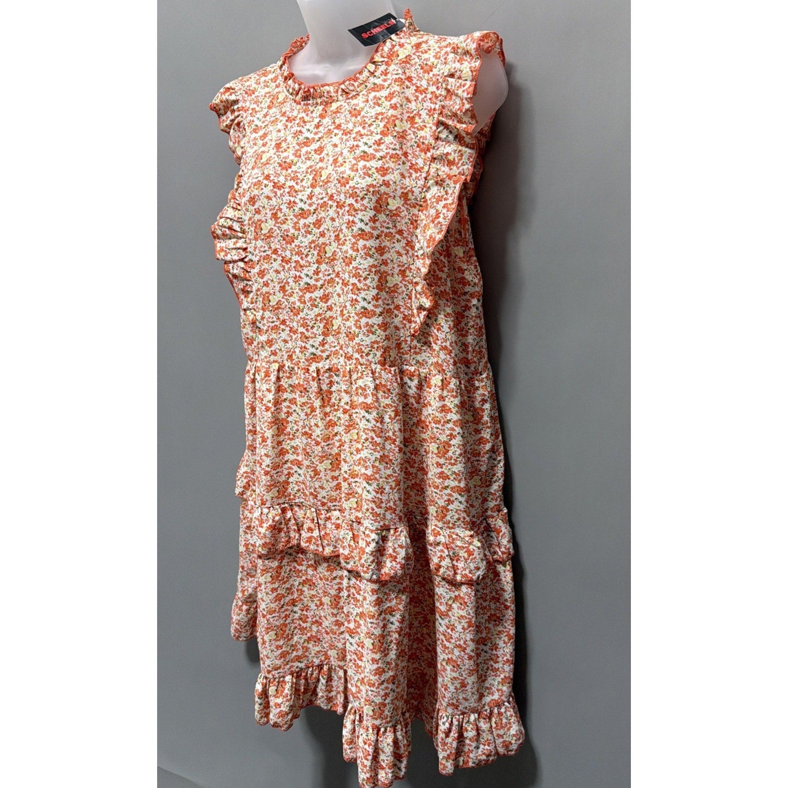 Staccato Tiered Floral Sleeveless Slip Dress, Size Large NWT Lagenlook