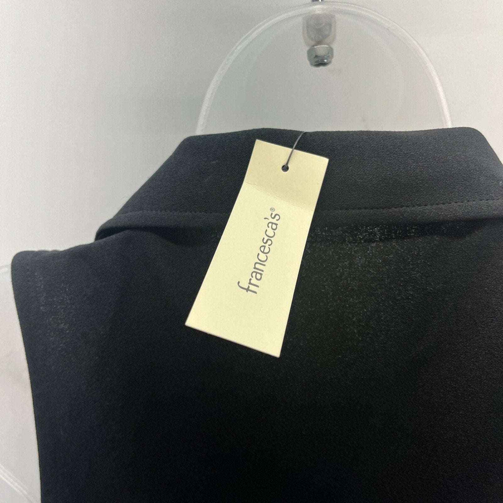 NWT Blue Rain X Francesca’s Womens Black Romper Sz S Button Down Sleeveless