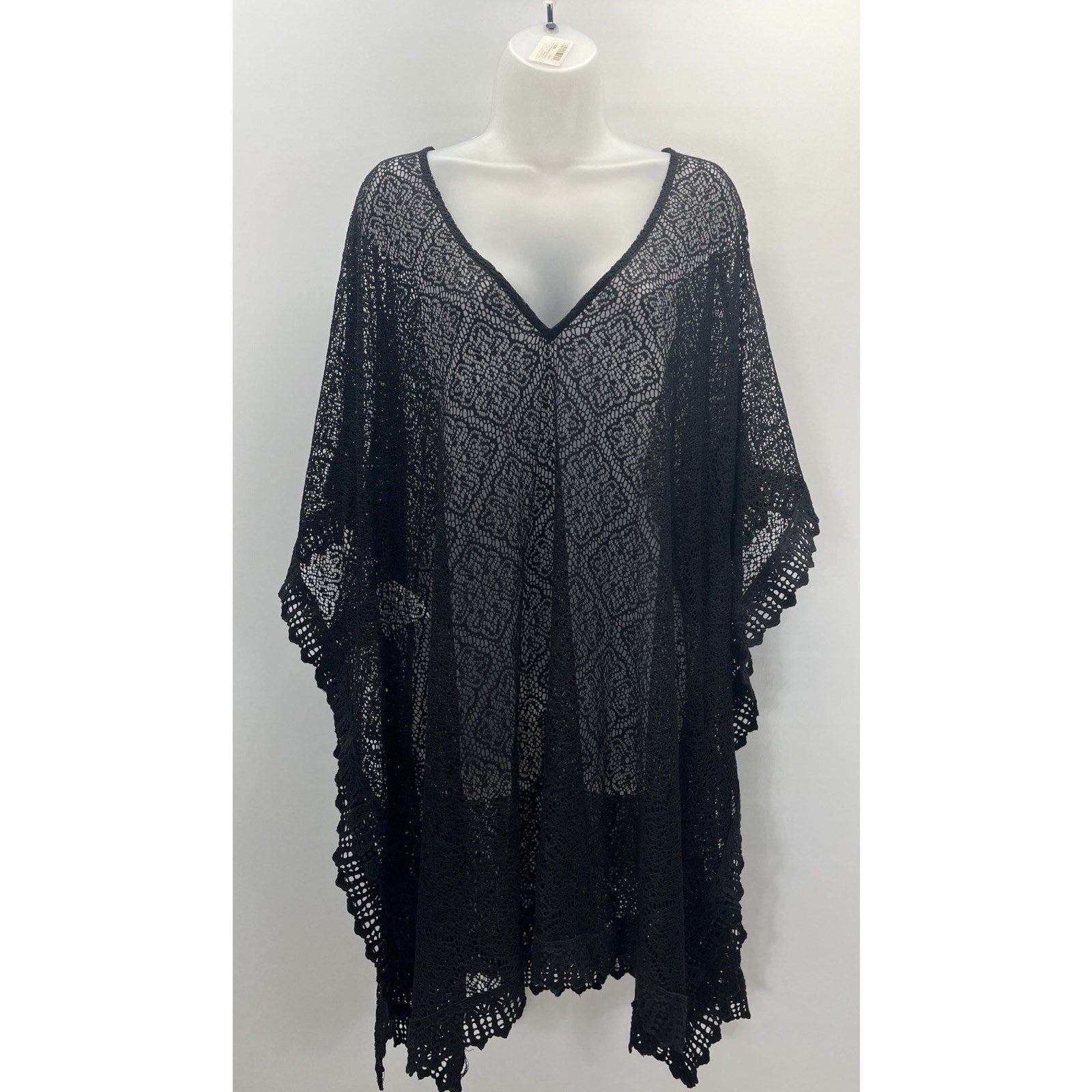 Take Cover By Penbrooke Black Lace Up Cover Up Size XL